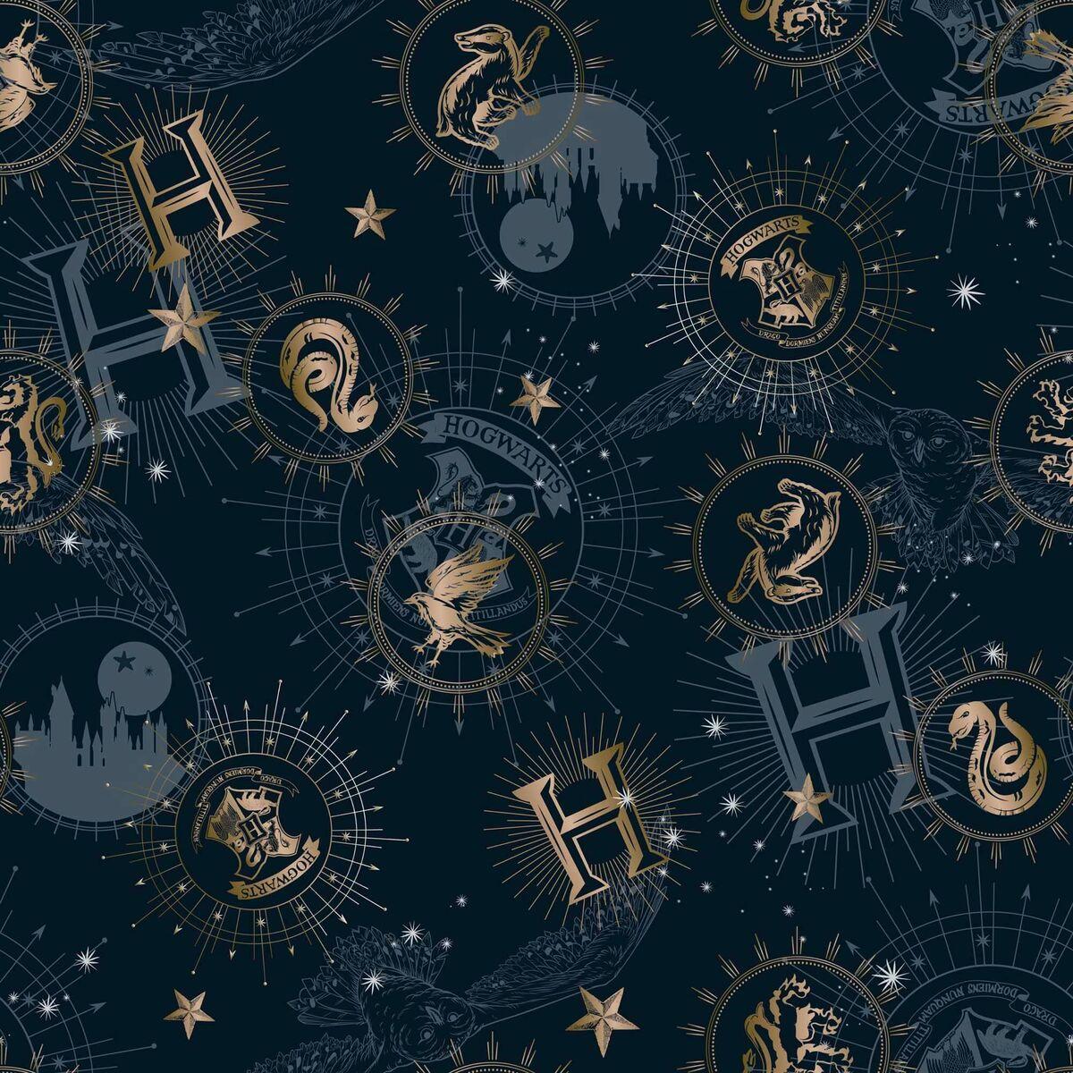 Juego de Sábanas Harry Potter HPotter Gold Multicolor Cama 150 cm