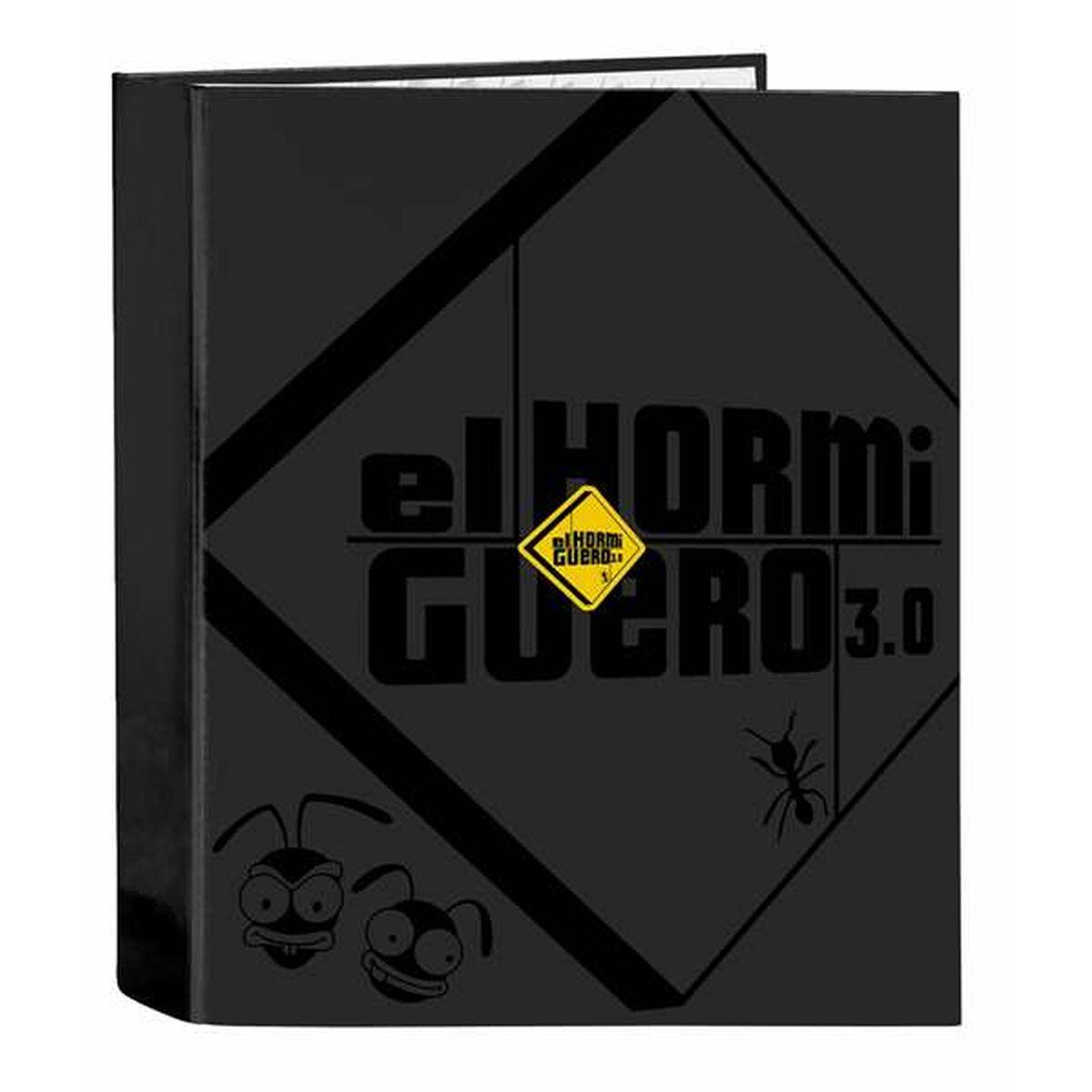 Carpeta de anillas El Hormiguero Negro 27 x 33 x 6 cm