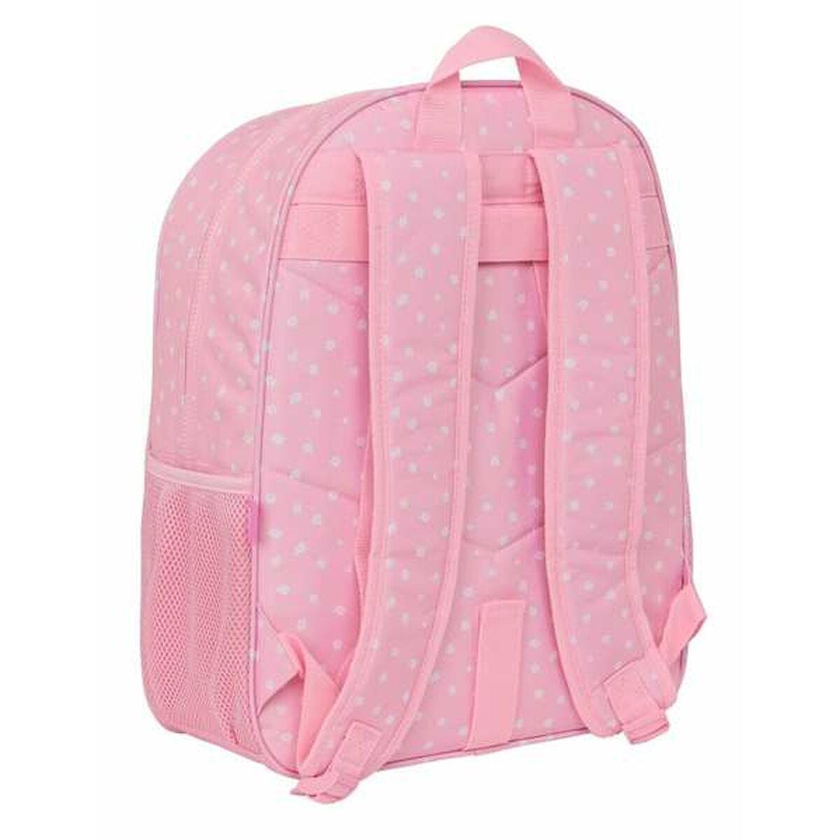 Mochila Escolar Glowlab Kids Sweet Home Rosa 33 x 42 x 14 cm