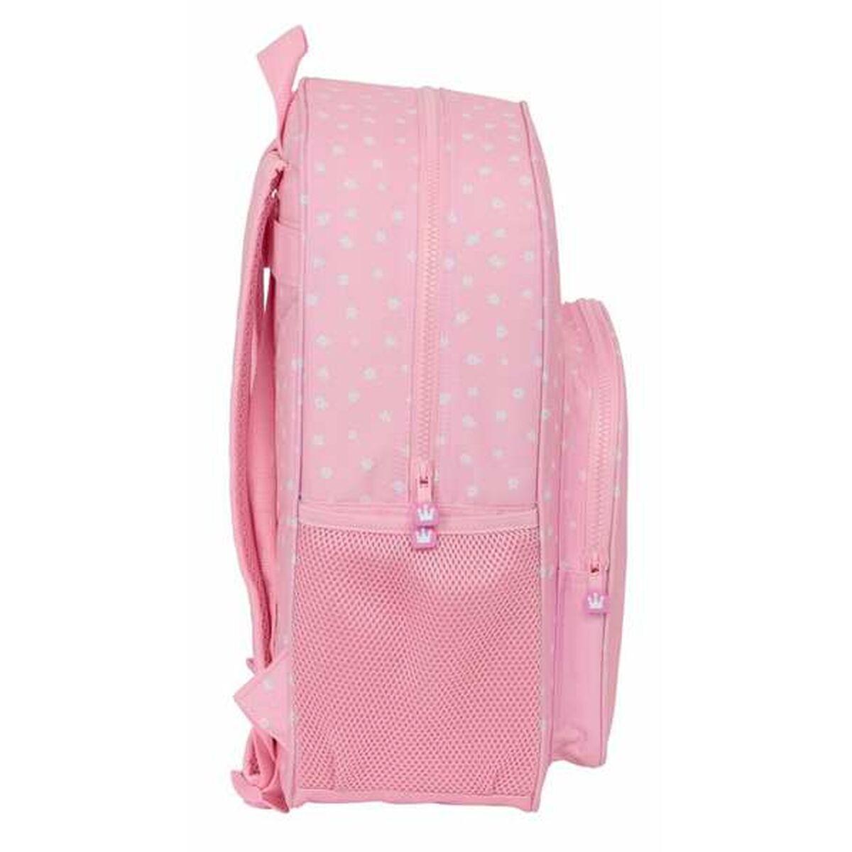Mochila Escolar Glowlab Kids Sweet Home Rosa 33 x 42 x 14 cm