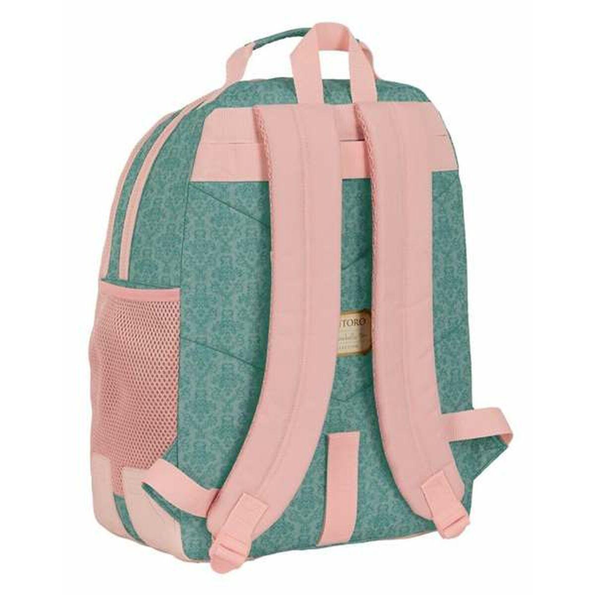 Mochila Escolar Santoro Mirabelle Swan Lake Gris Rosa 32 x 42 x 15 cm Doble