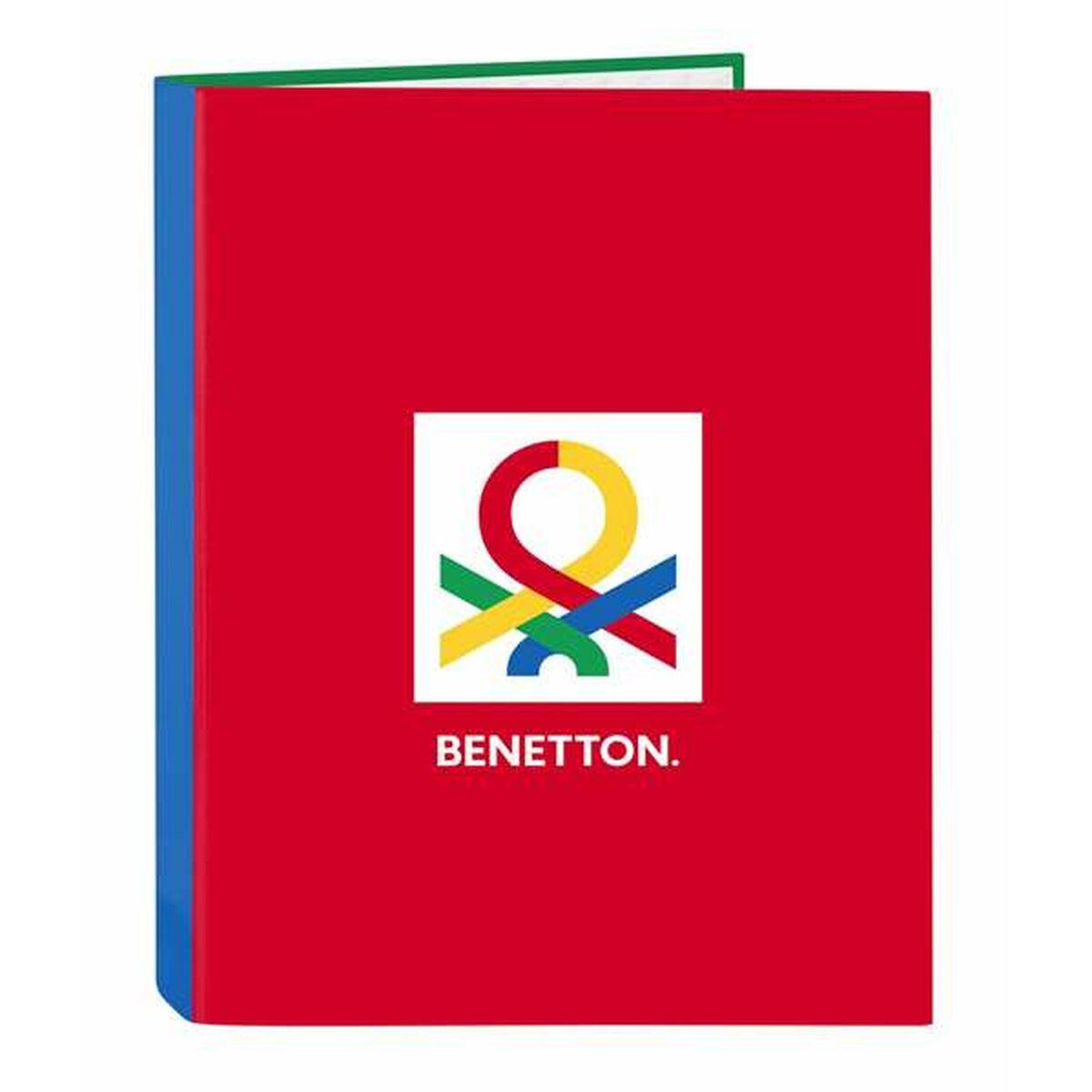 Carpeta de anillas Benetton Pop Gris 26,5 x 33 x 4 cm