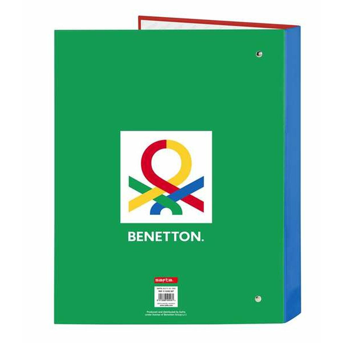 Carpeta de anillas Benetton Pop Gris 26,5 x 33 x 4 cm