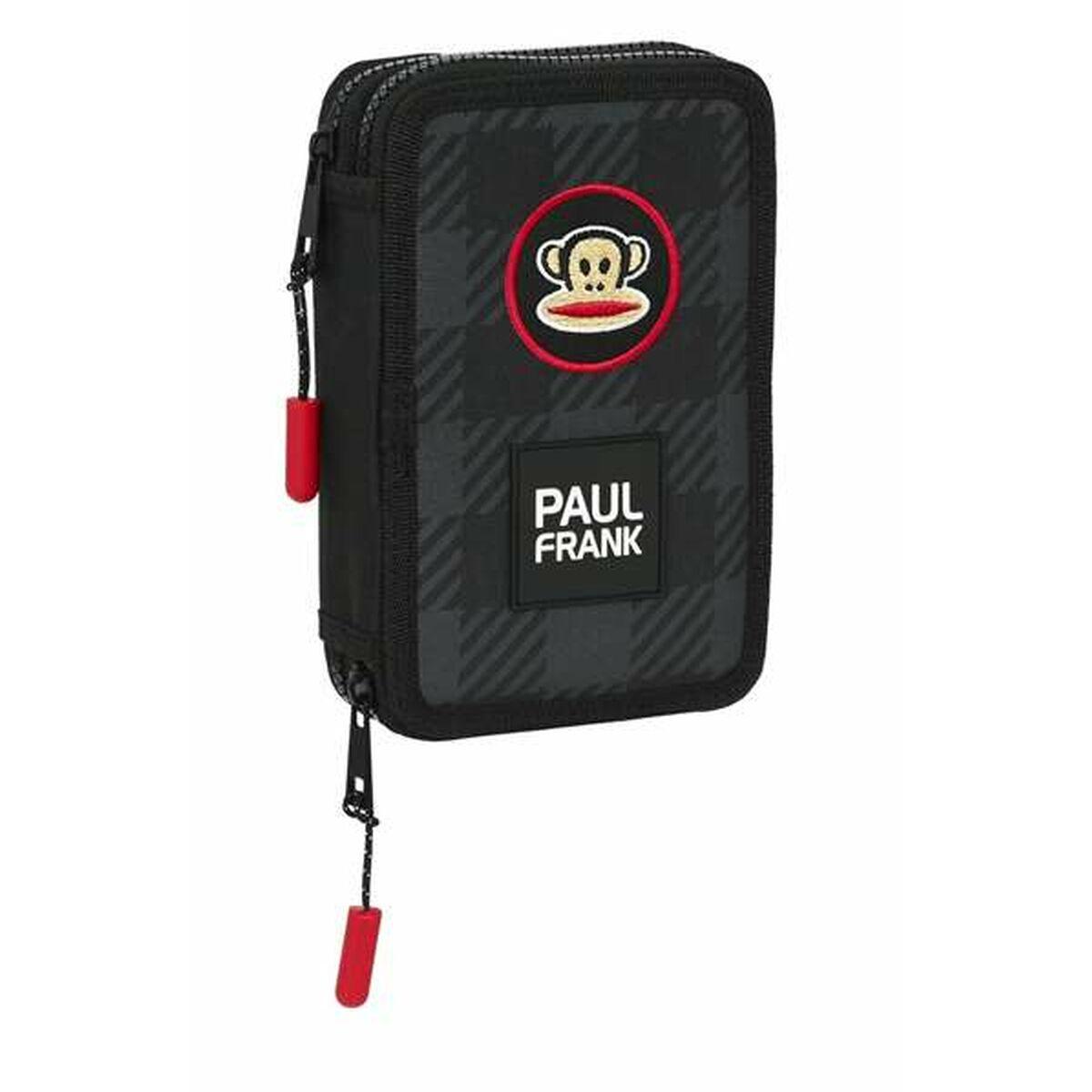 Plumier Doble Paul Frank Campers Negro 12,5 x 19,5 x 4 cm