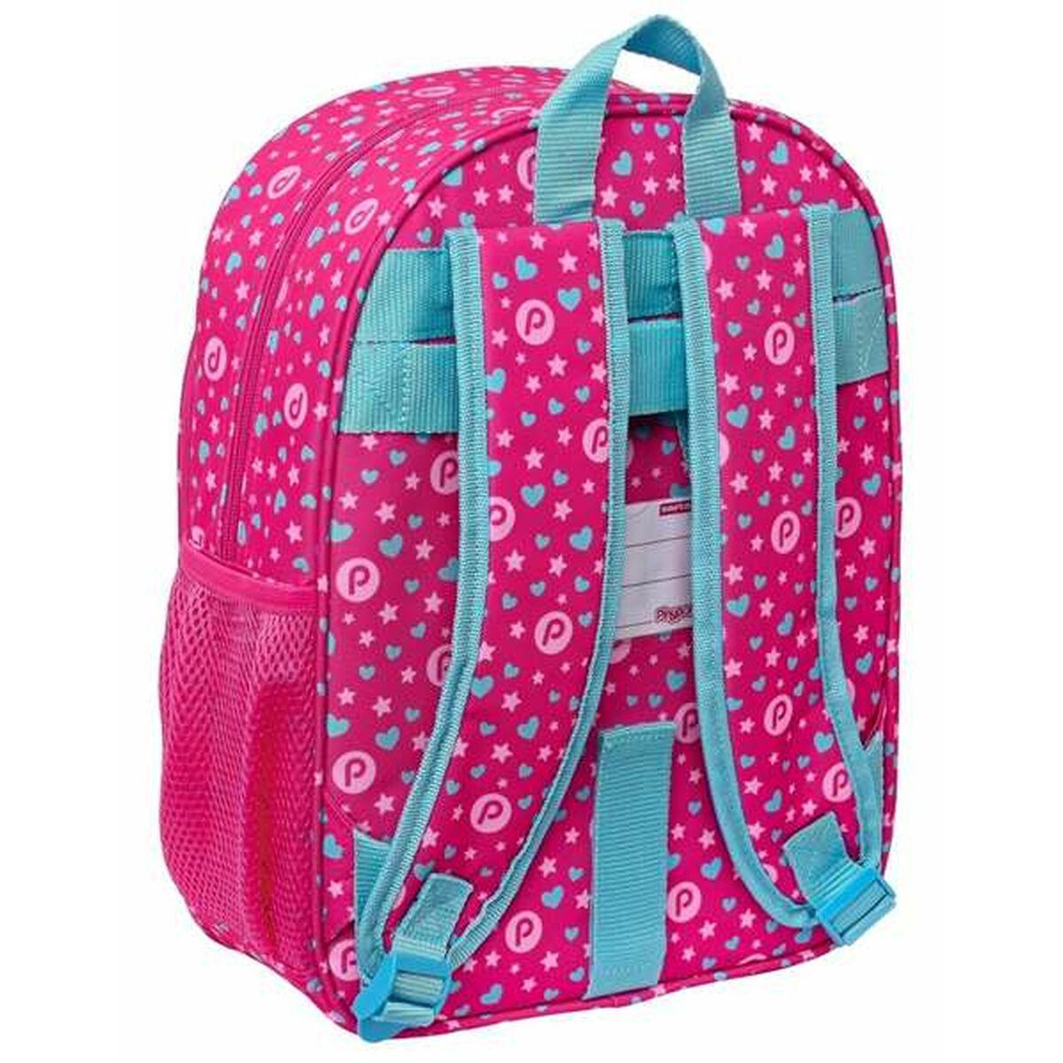 Mochila Infantil Pinypon Azul Rosa 26 x 34 x 11 cm