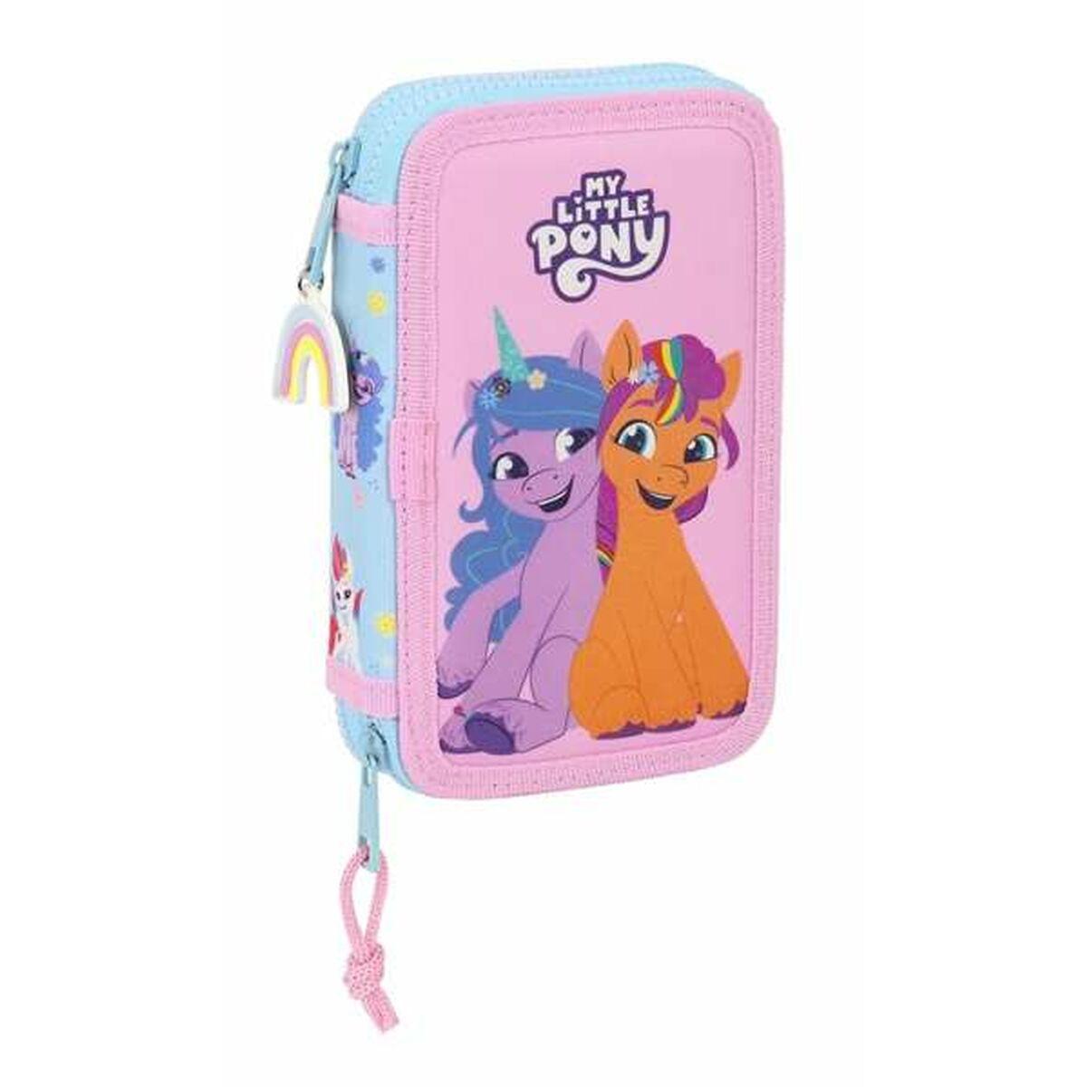 Plumier Doble My Little Pony Wild & Free Azul Rosa 12,5 x 19,5 x 4 cm