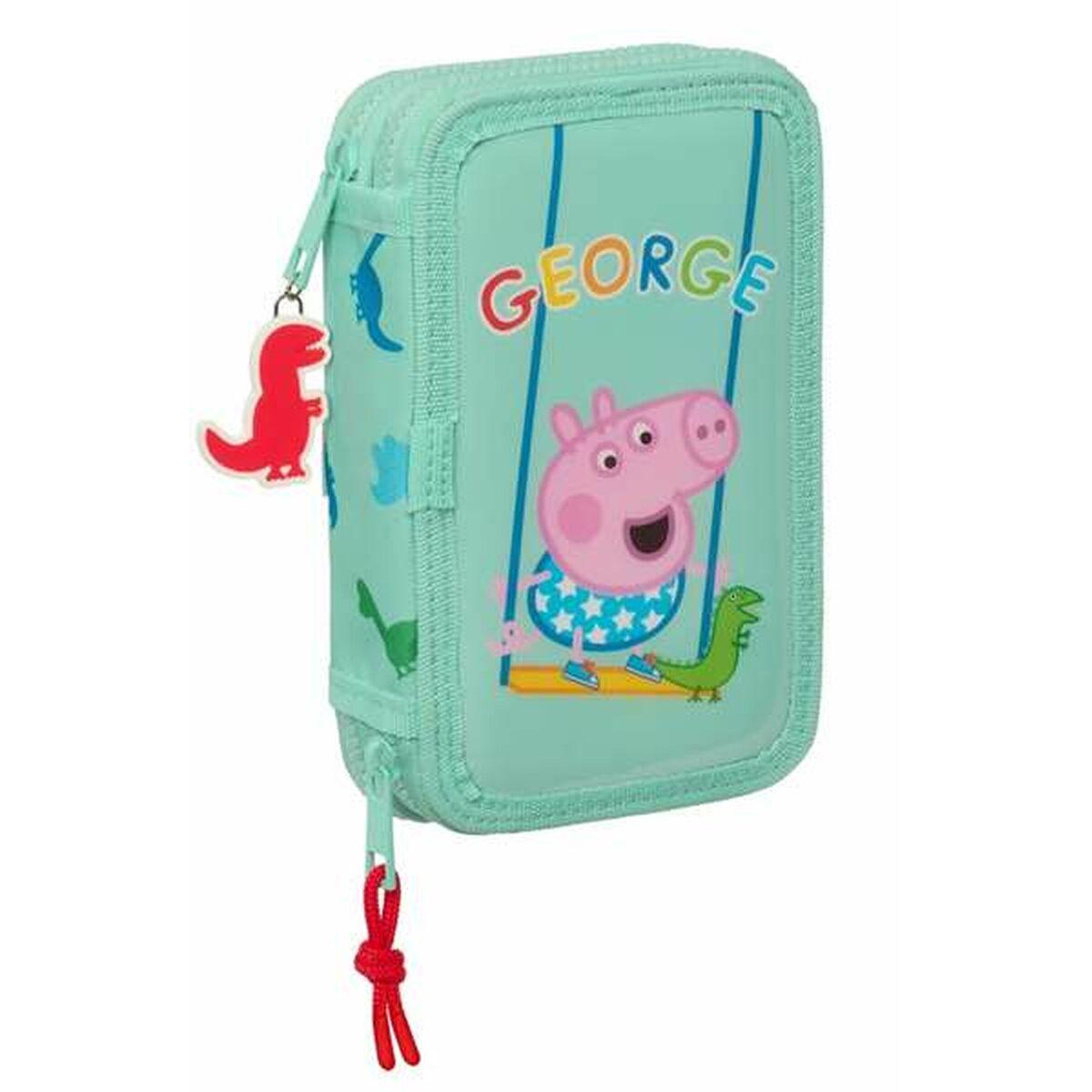 Plumier Doble Peppa Pig George 12,5 x 19,5 x 4 cm