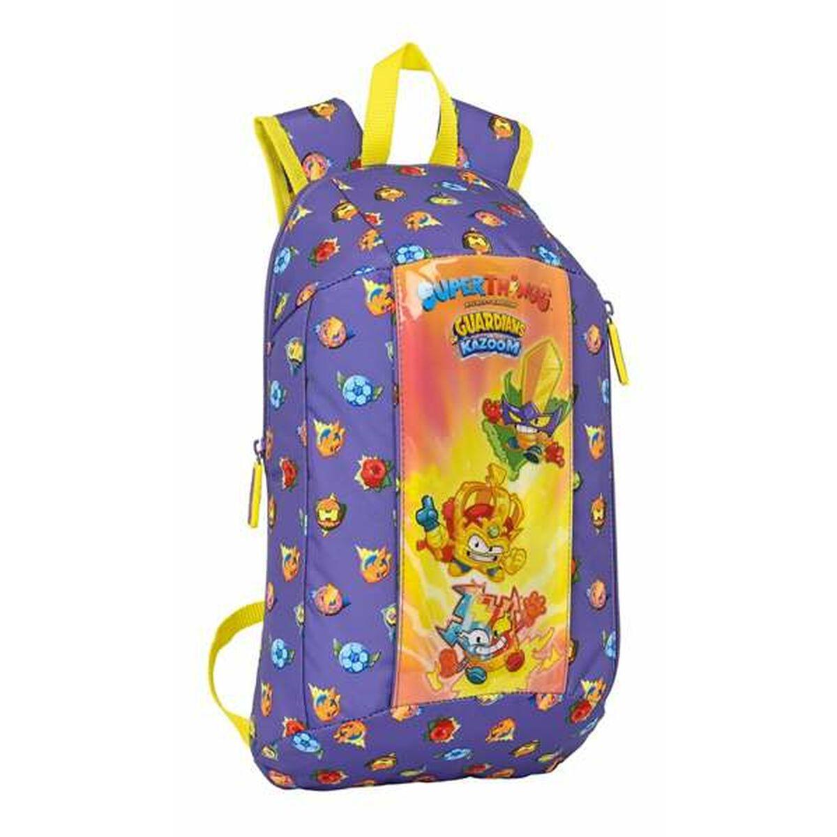 Mochila Infantil SuperThings Guardians of Kazoom Amarillo Morada 22 x 39 x 10 cm