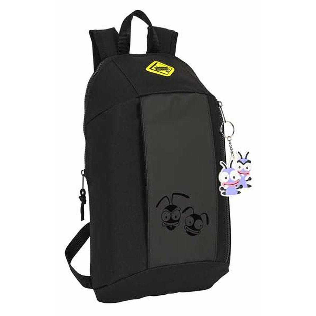 Mochila Infantil El Hormiguero Teen Negro 22 x 39 x 10 cm