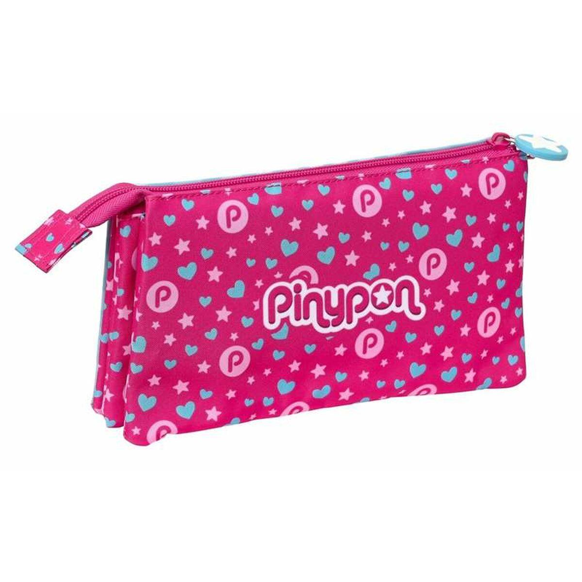 Portatodo Triple Pinypon Azul Rosa 22 x 12 x 3 cm
