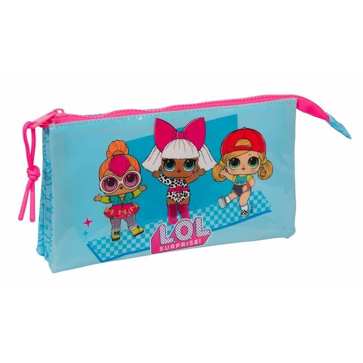 Portatodo Triple LOL Surprise! Divas Azul 22 x 12 x 3 cm