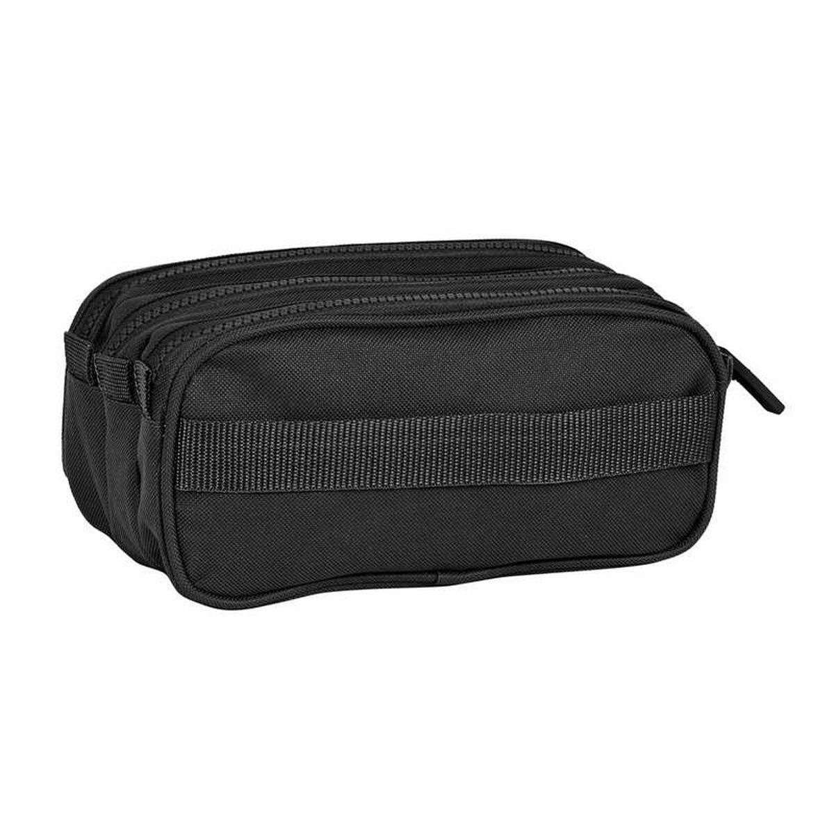 Portatodo Triple Safta Basic Negro 21,5 x 10 x 8 cm