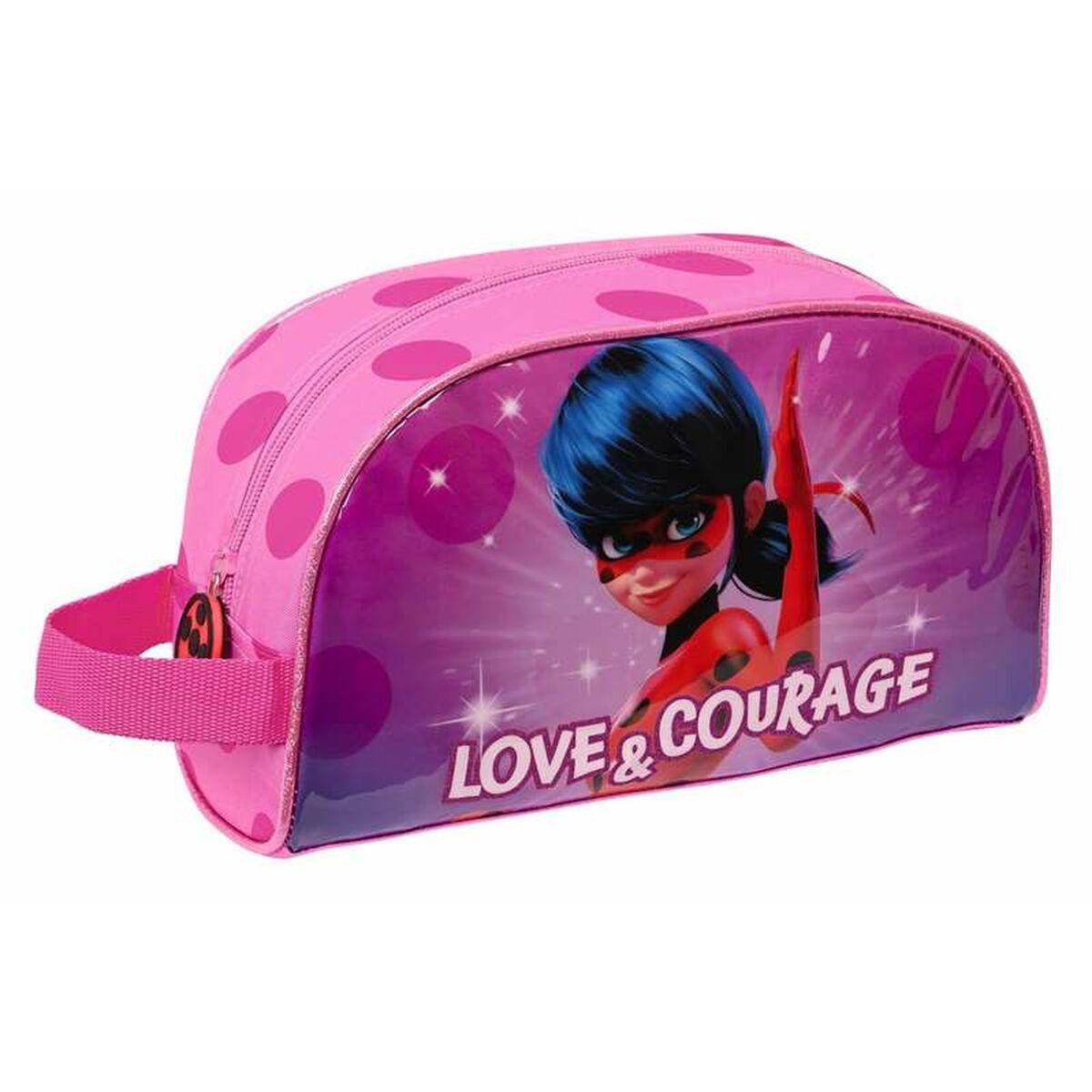 Neceser Escolar Lady Bug Love & Courage Fucsia 26 x 16 x 9 cm