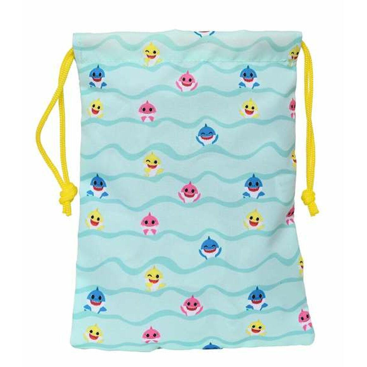 Bolsa Mochila con Cuerdas Baby Shark Beach day Amarillo Azul claro 20 x 25 cm