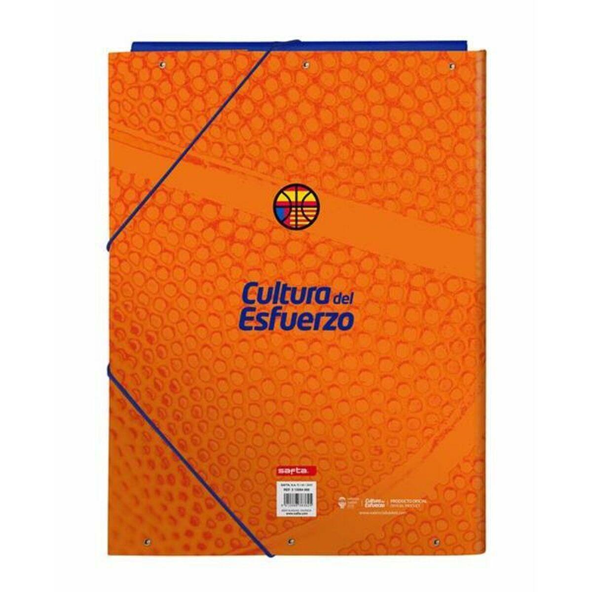 Carpeta Valencia Basket Azul Naranja