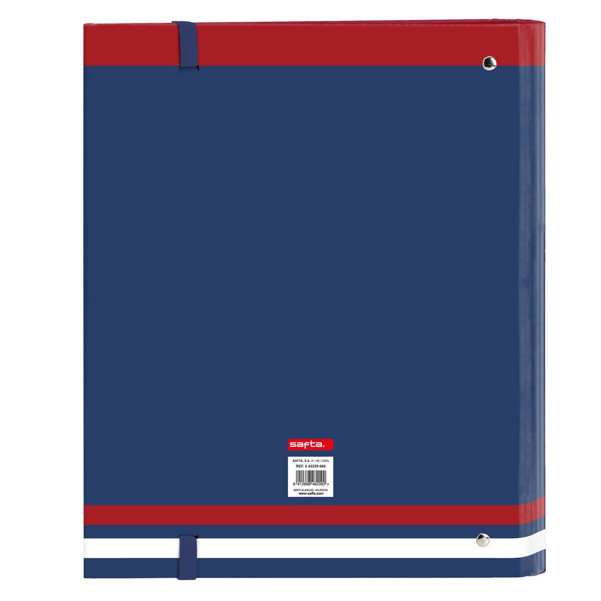 Carpeta de anillas Safta University Rojo Azul marino A4