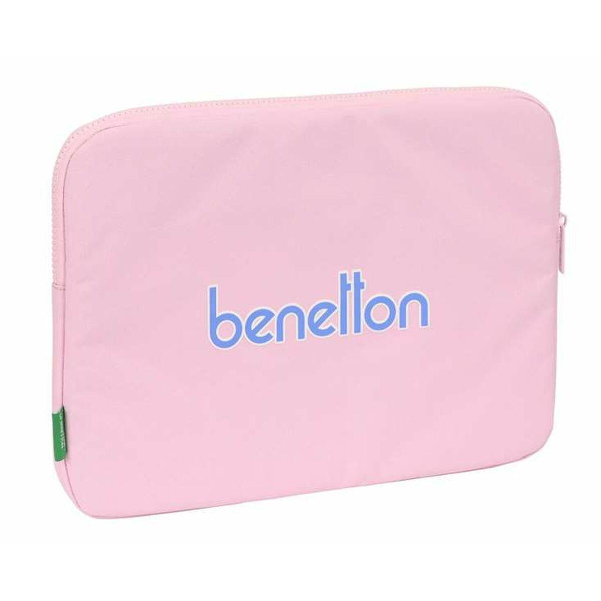 Funda para Portátil Benetton Rosa claro 34 x 25 x 2 cm