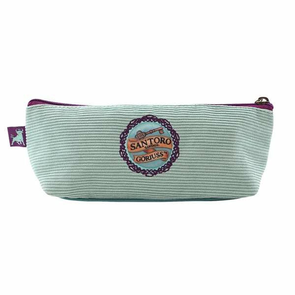 Estuche Escolar Gorjuss Curiosity Verde Gris 22,3 x 8,8 x 5,7 cm