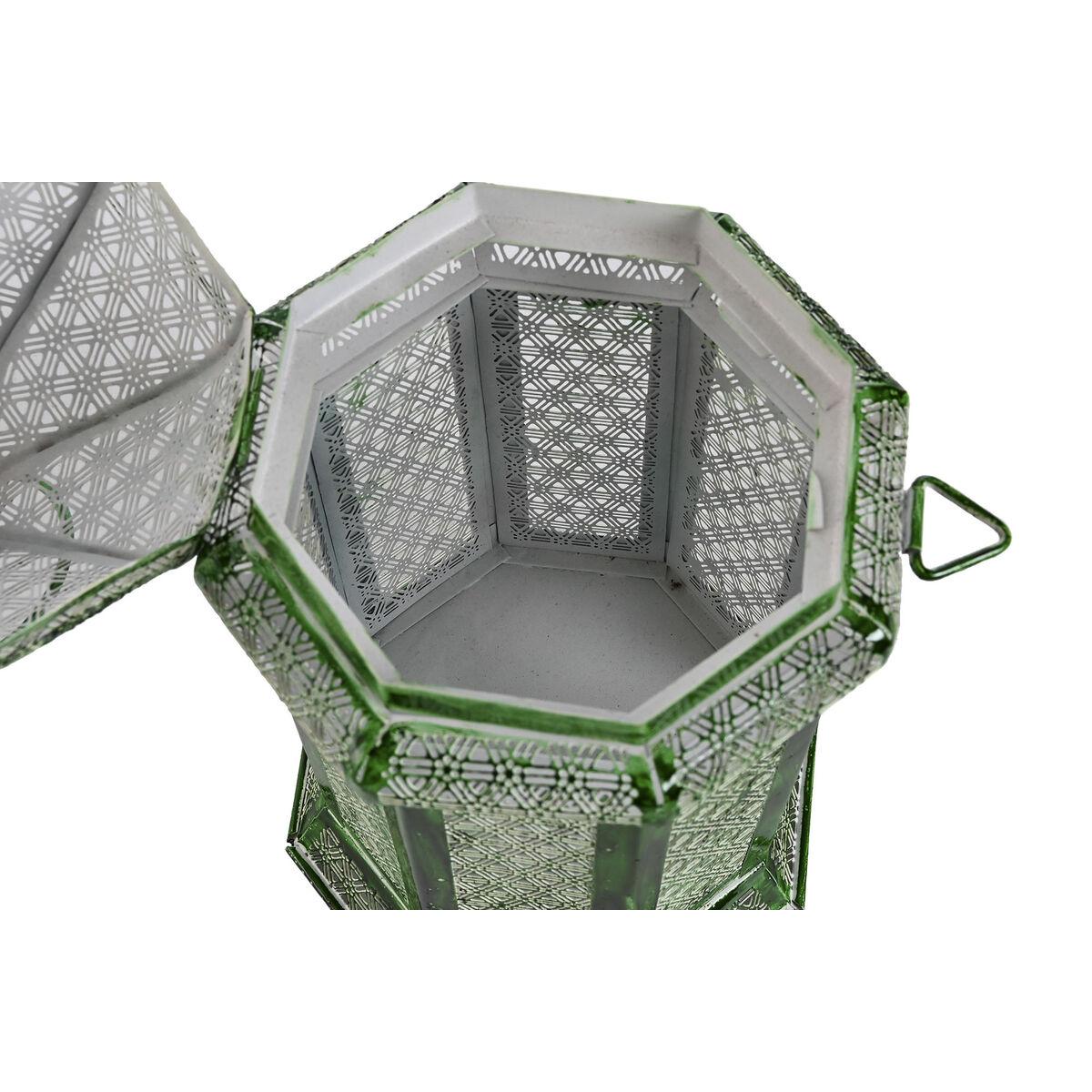 Faroles Home ESPRIT Verde Metal Oriental 23 x 23 x 57 cm (2 Piezas)
