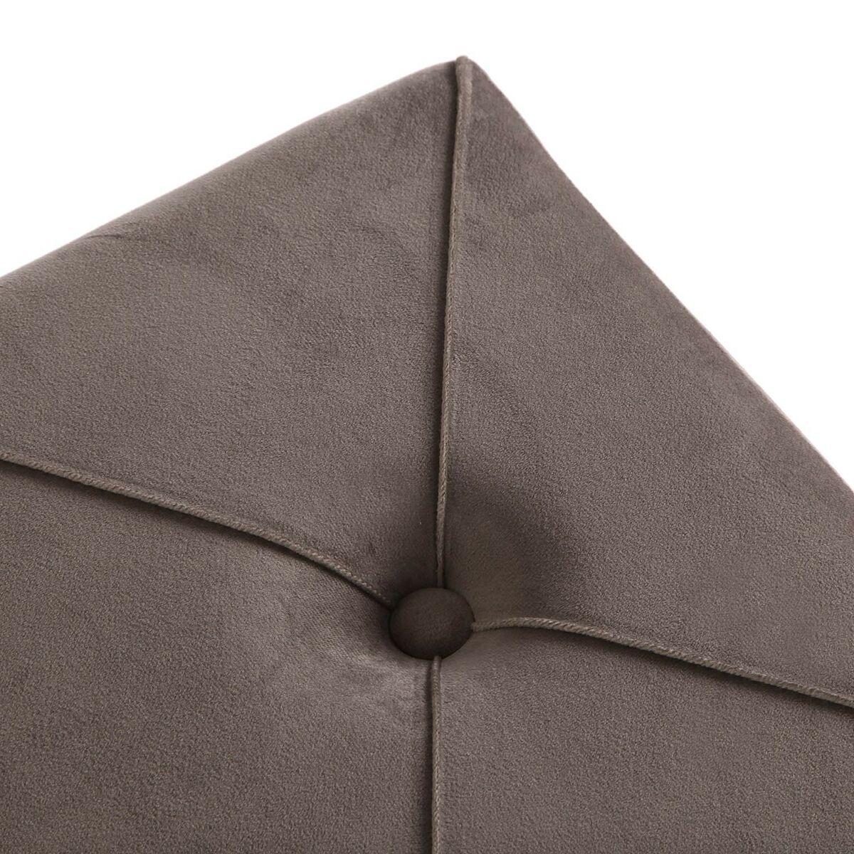 Pie de cama Versa Gris Gris claro Poliéster Metal Madera de pino Madera MDF 34 x 42 x 50 cm