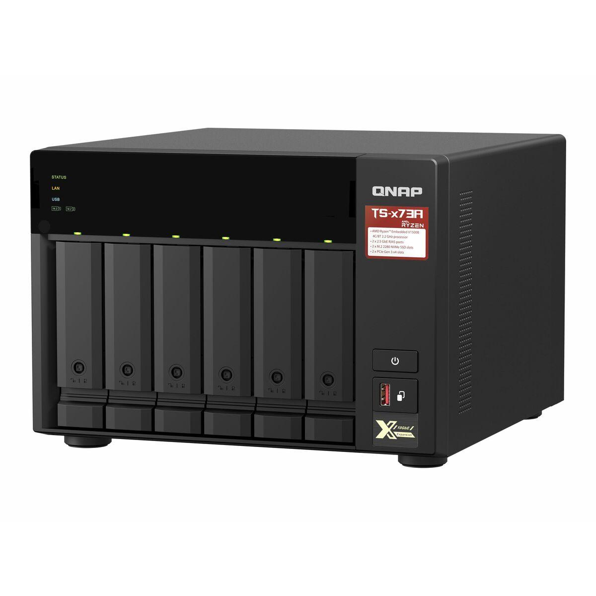 Almacenamiento en Red NAS Qnap TS-673A-8G Negro AM4 Socket: AMD Ryzen™ AMD Ryzen V1500B