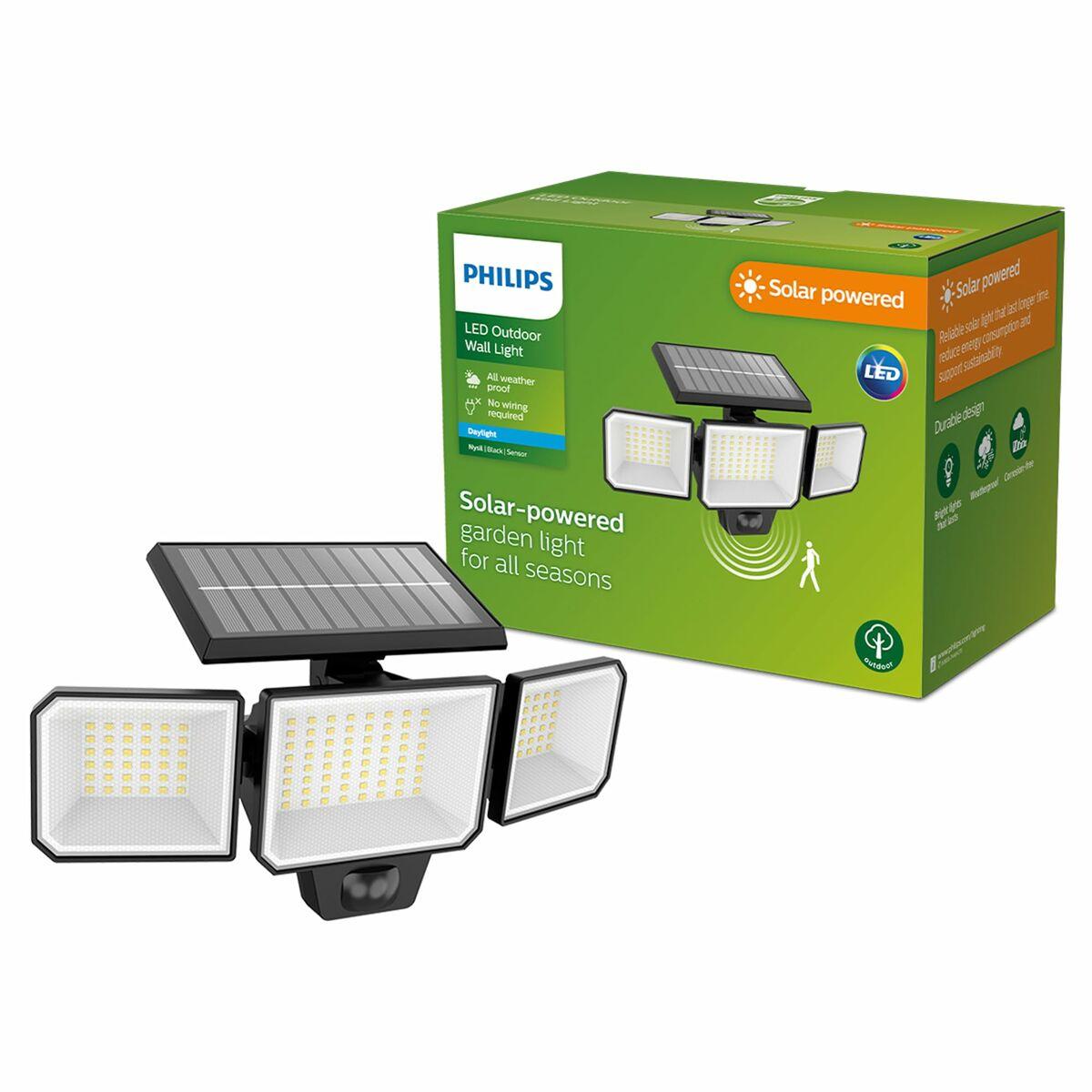Foco Solar Philips 8,7 W 5000 K 29 x 11,7 x 16,8 cm Negro Solar