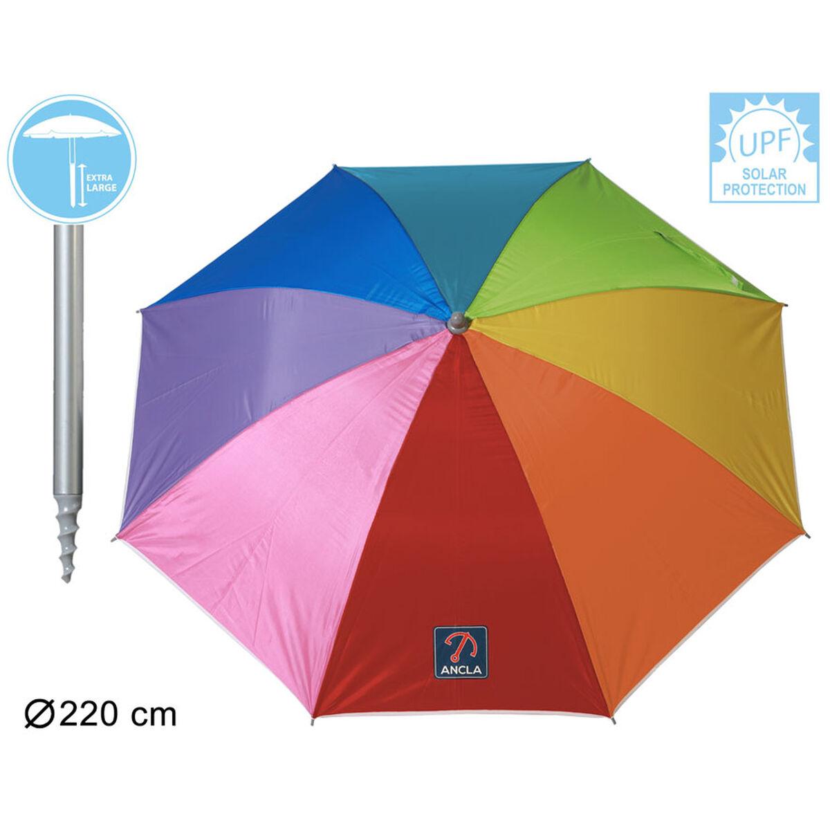 Sombrilla 220 cm UPF 50+ Arcoíris