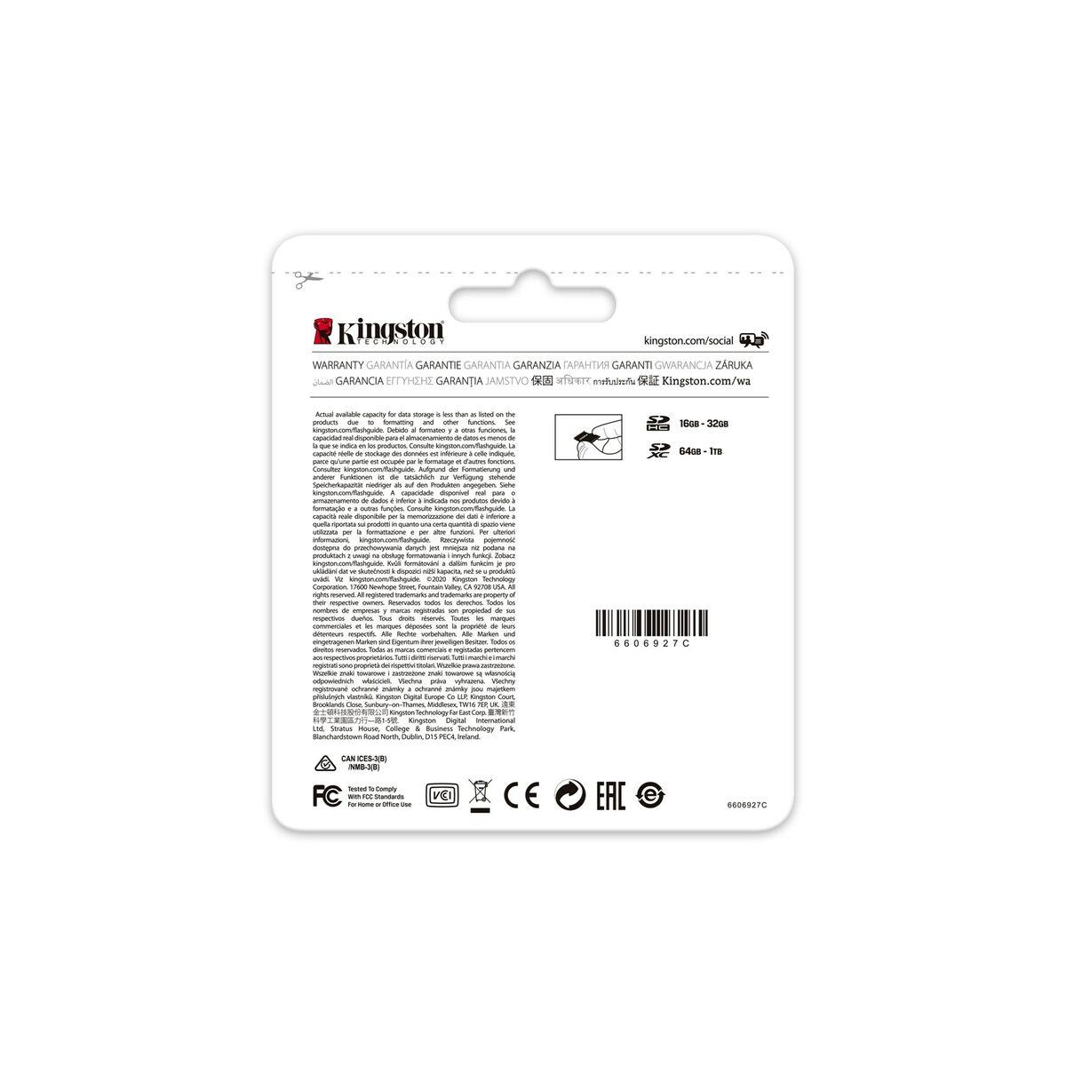 Tarjeta Micro SD Kingston SDCG3/512GB 512 GB