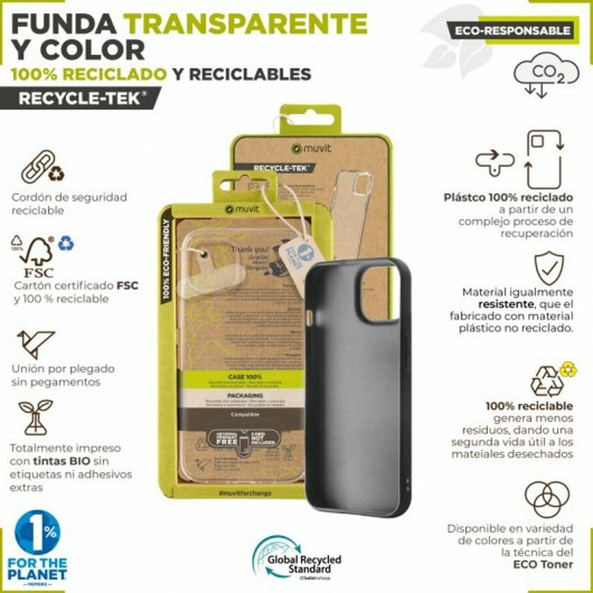 Funda para Móvil Muvit iPhone 15 Pro Max Transparente Apple