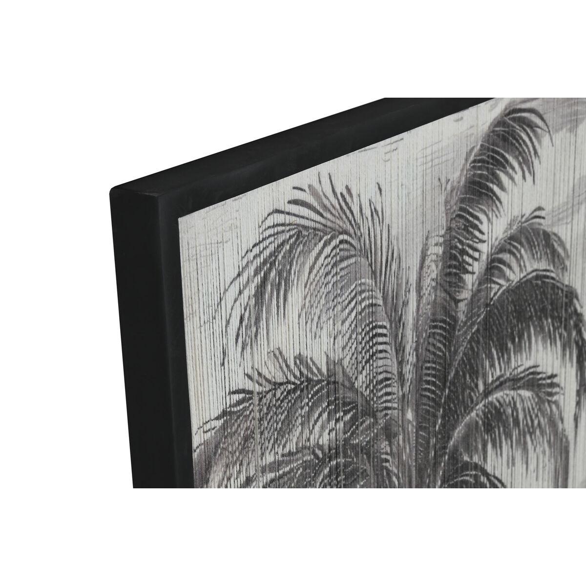 Cuadro Home ESPRIT Blanco Negro Palmeras Tropical 80 x 3 x 120 cm (2 Unidades)