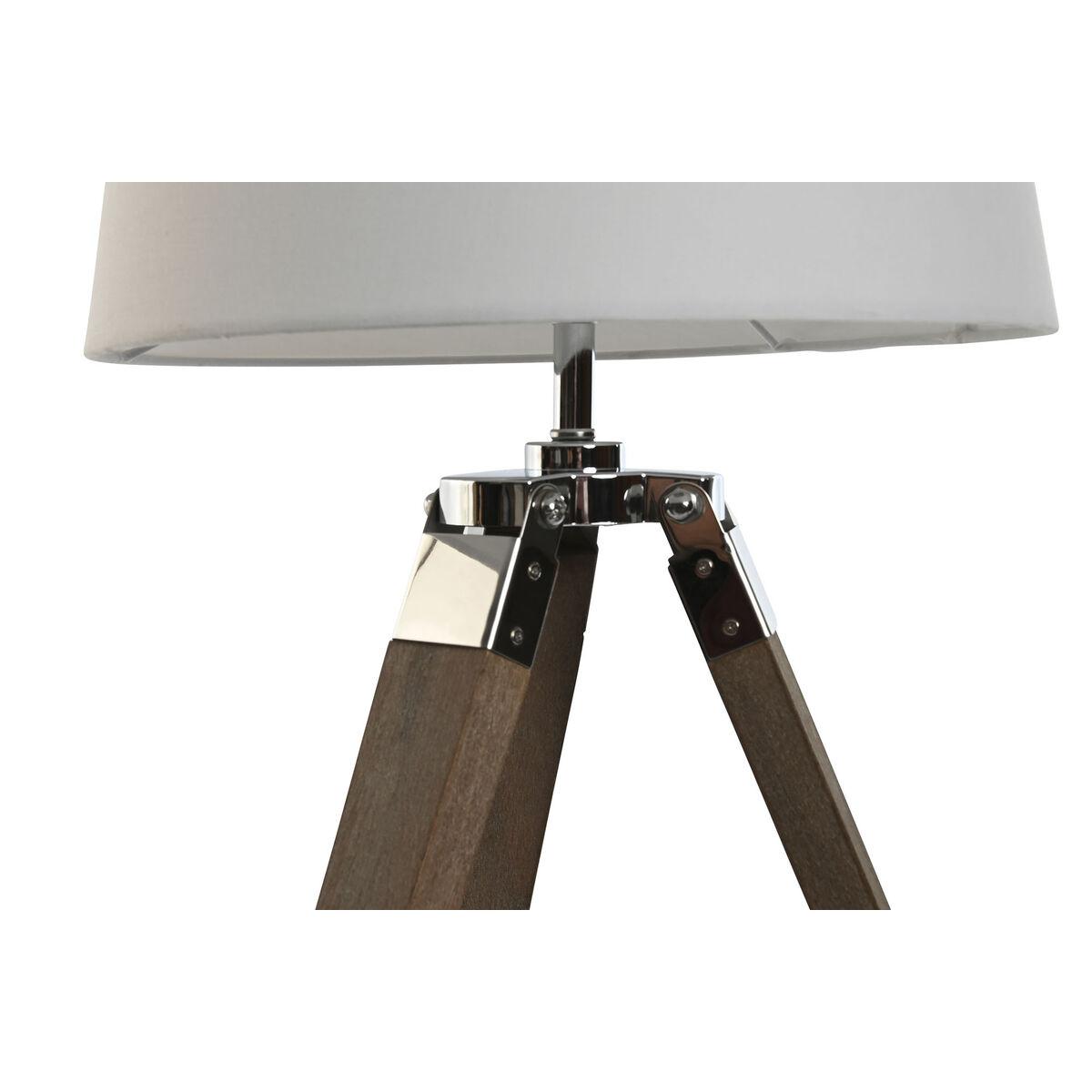 Lámpara de mesa Home ESPRIT Blanco Marrón Madera 36 x 36 x 60 cm
