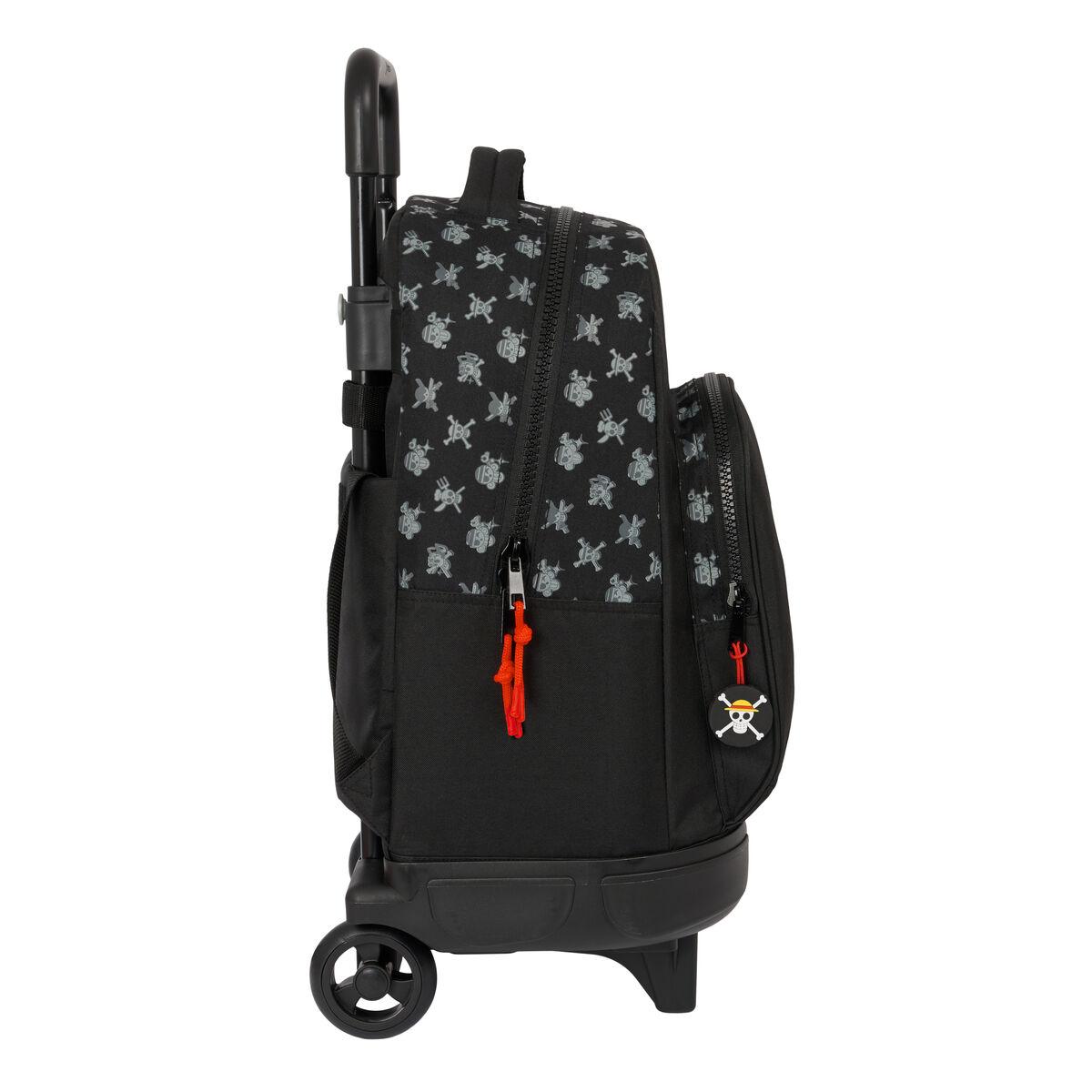 Mochila Escolar con Ruedas One Piece Negro 33 x 45 x 22 cm