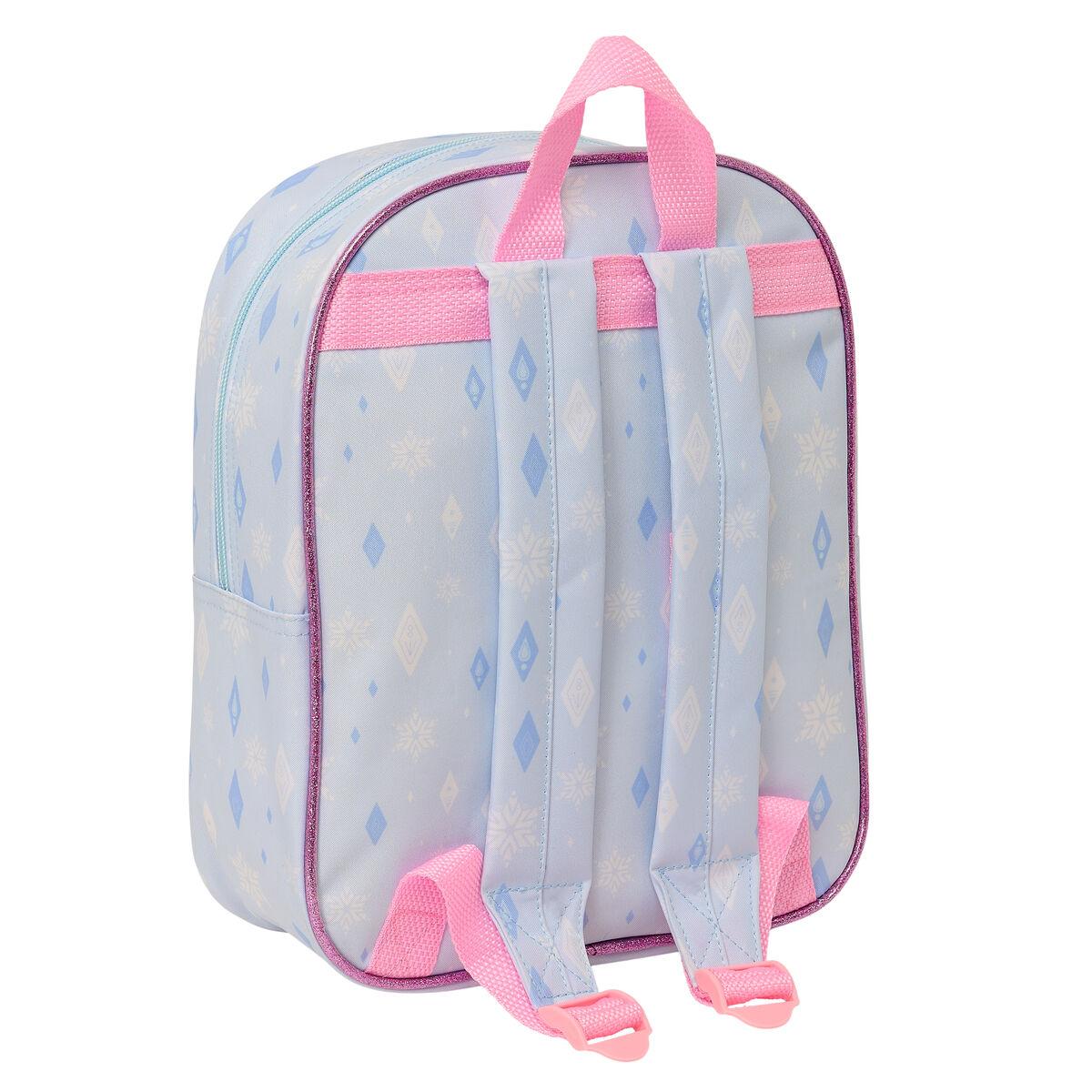Mochila Escolar Frozen Lila 22 x 27 x 10 cm 3D