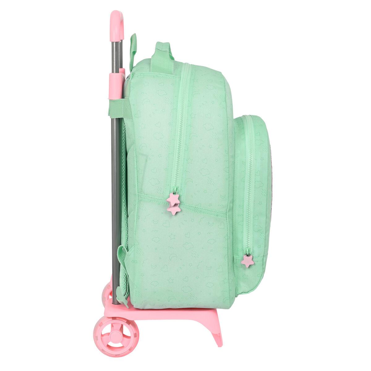 BlackFit8 Mochila Escolar con Ruedas BlackFit8 Moon Verde 32 x 42 x 15 cm
