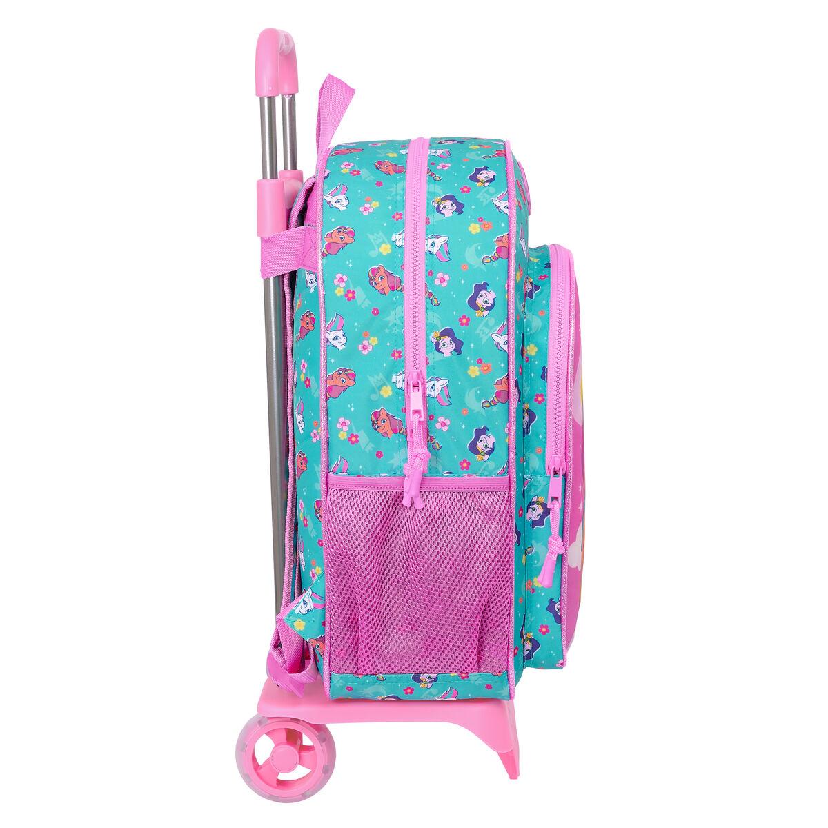 Mochila Escolar con Ruedas My Little Pony Magic Rosa Turquesa 33 x 42 x 14 cm