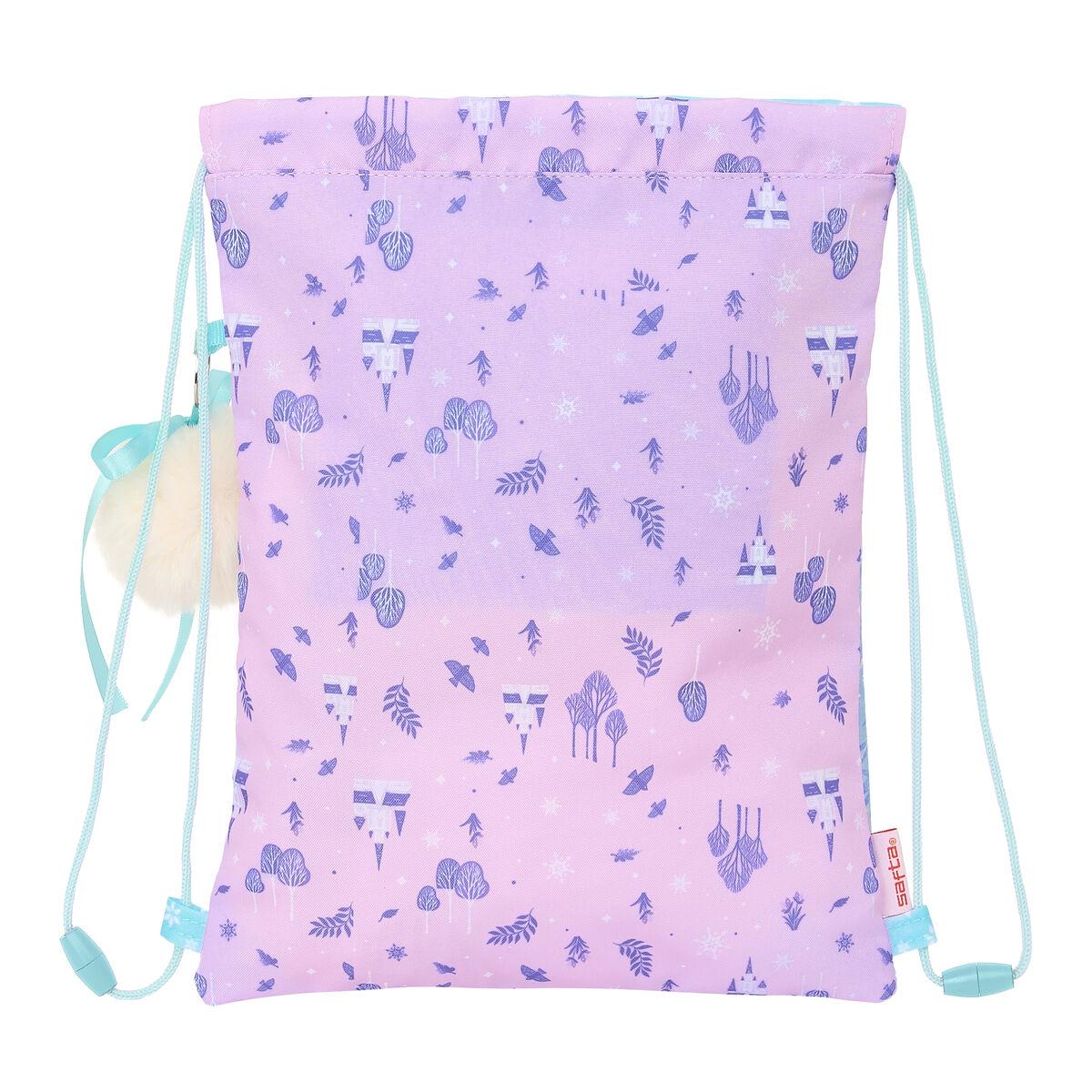 Bolsa Mochila con Cuerdas Frozen Cool days Violeta Azul cielo 26 x 34 x 1 cm