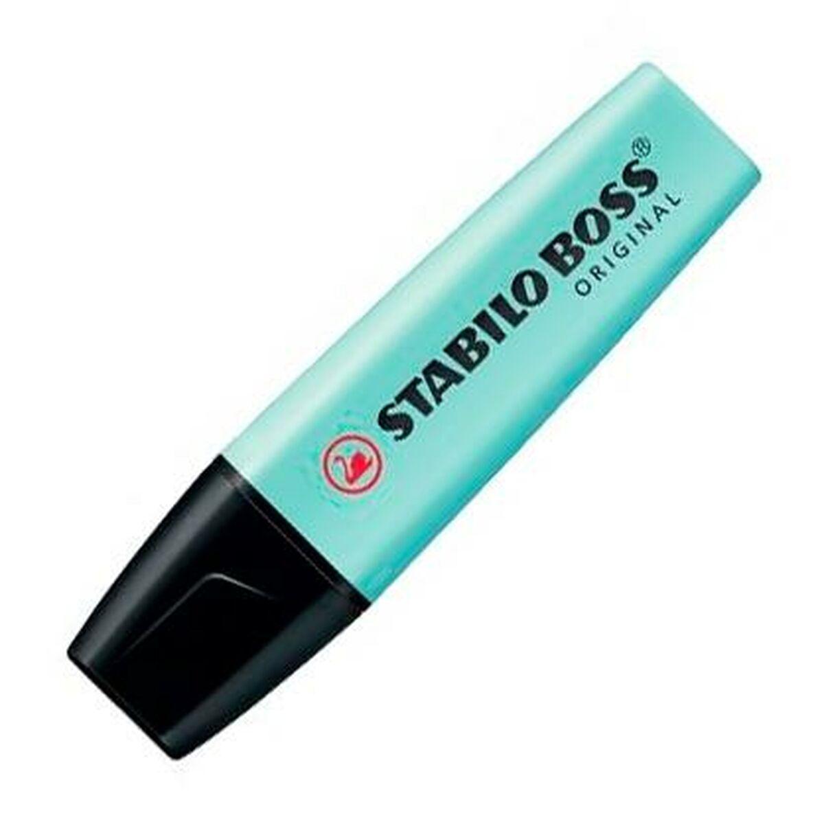 Subrayador Stabilo Verde Turquesa Pastel (10 Unidades)