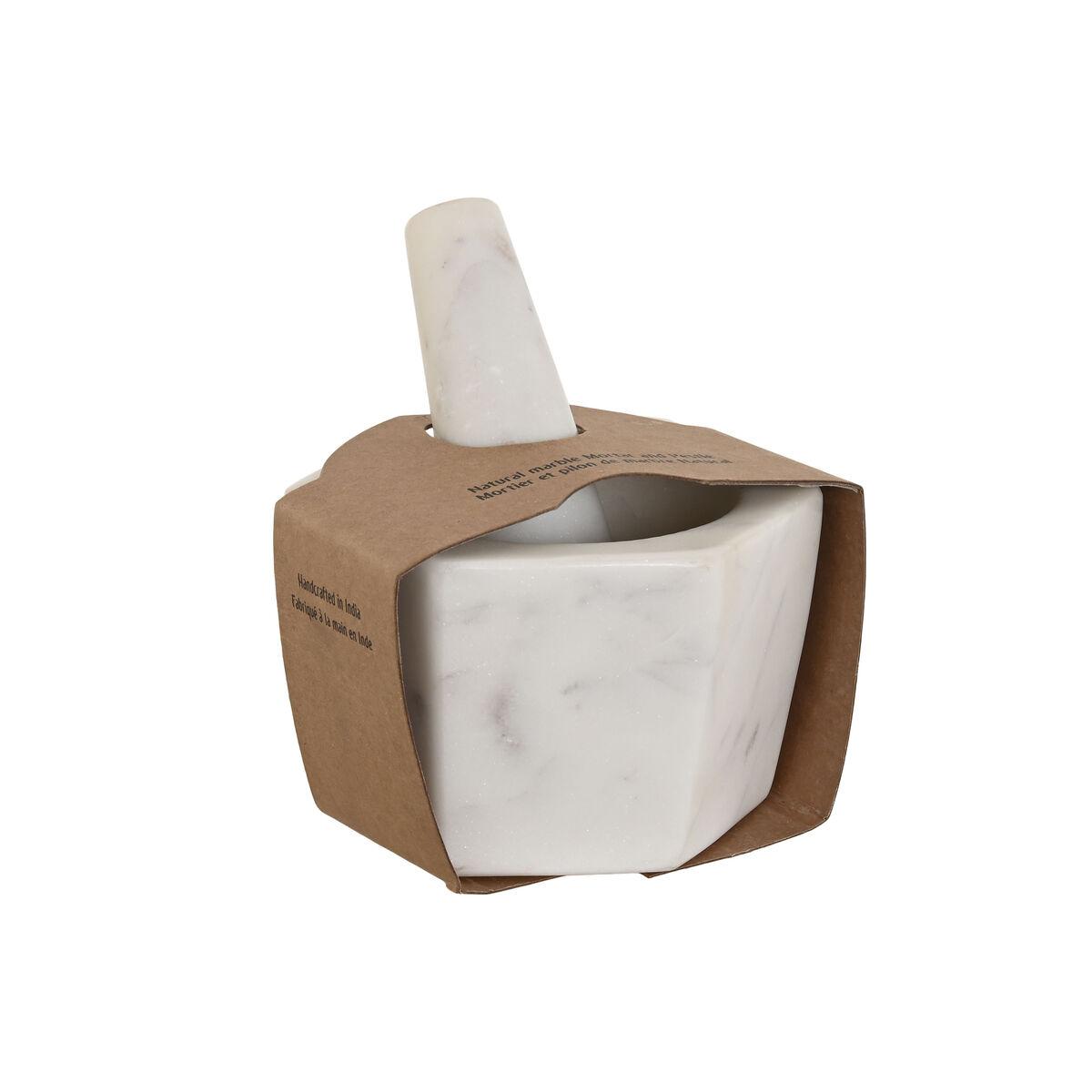 Mortero de cocina Home ESPRIT Mármol 12,5 x 12,5 x 8 cm