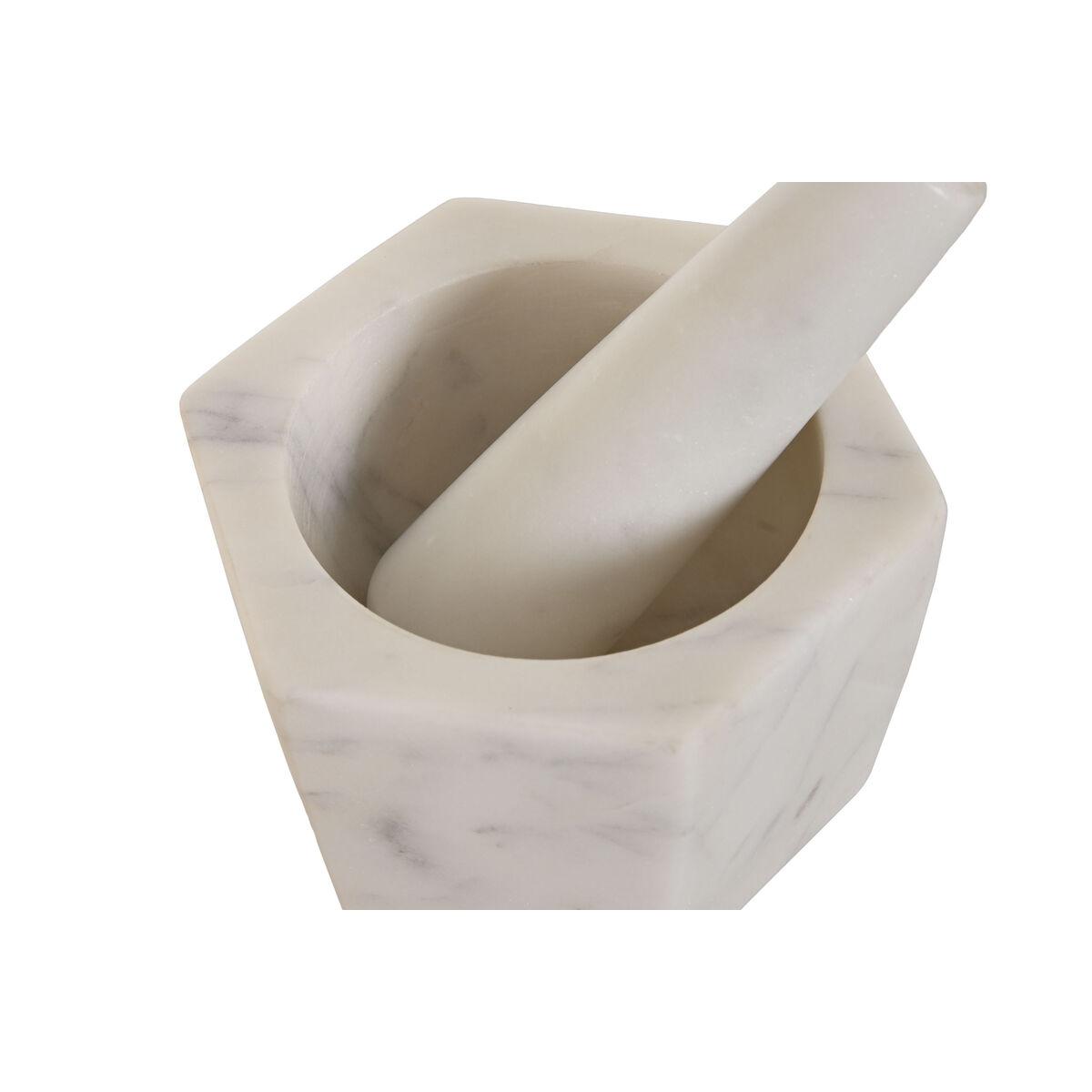 Mortero de cocina Home ESPRIT Mármol 12,5 x 12,5 x 8 cm