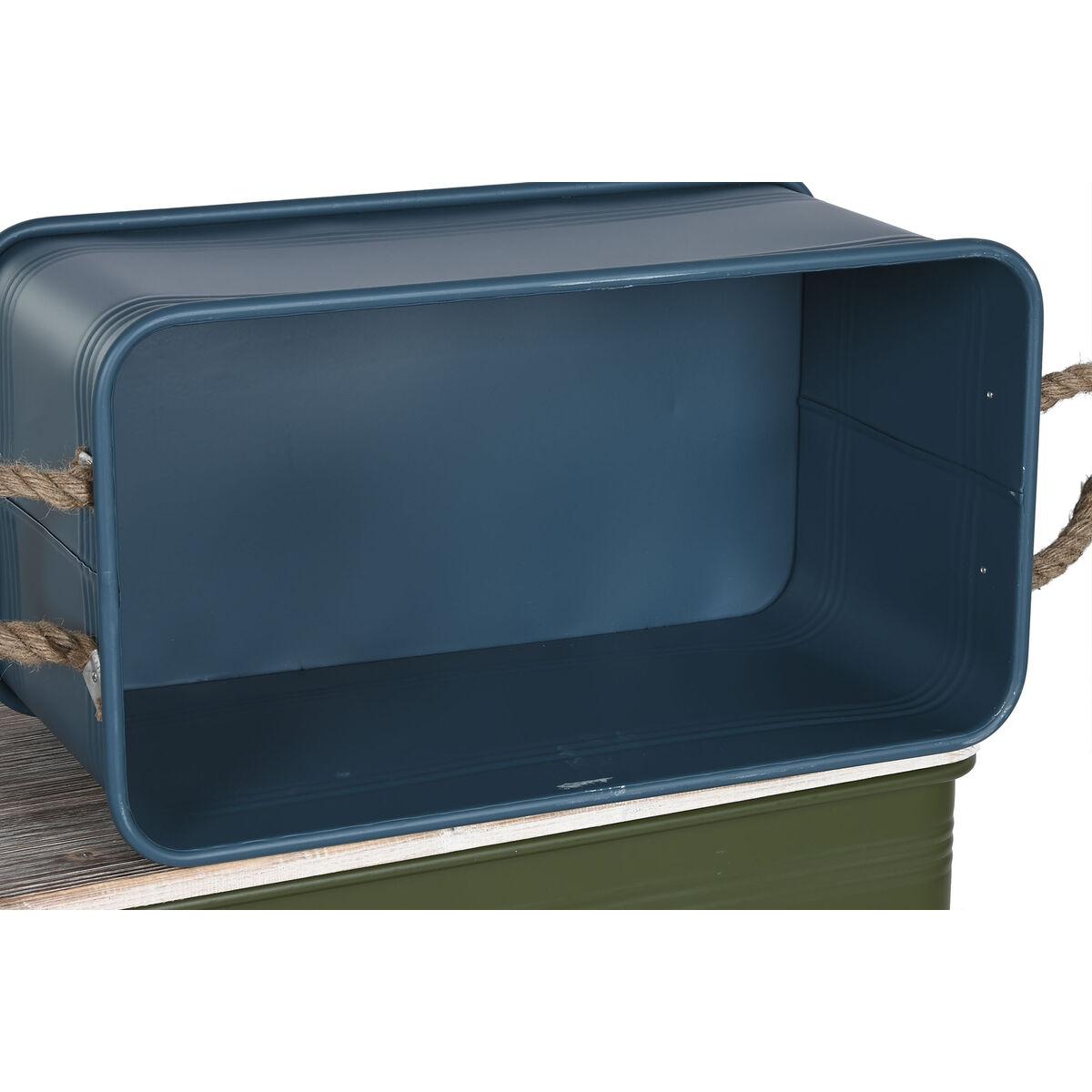 Juego de Baúles Home ESPRIT Metal Madera de abeto 68 x 36 x 33 cm (3 Unidades)