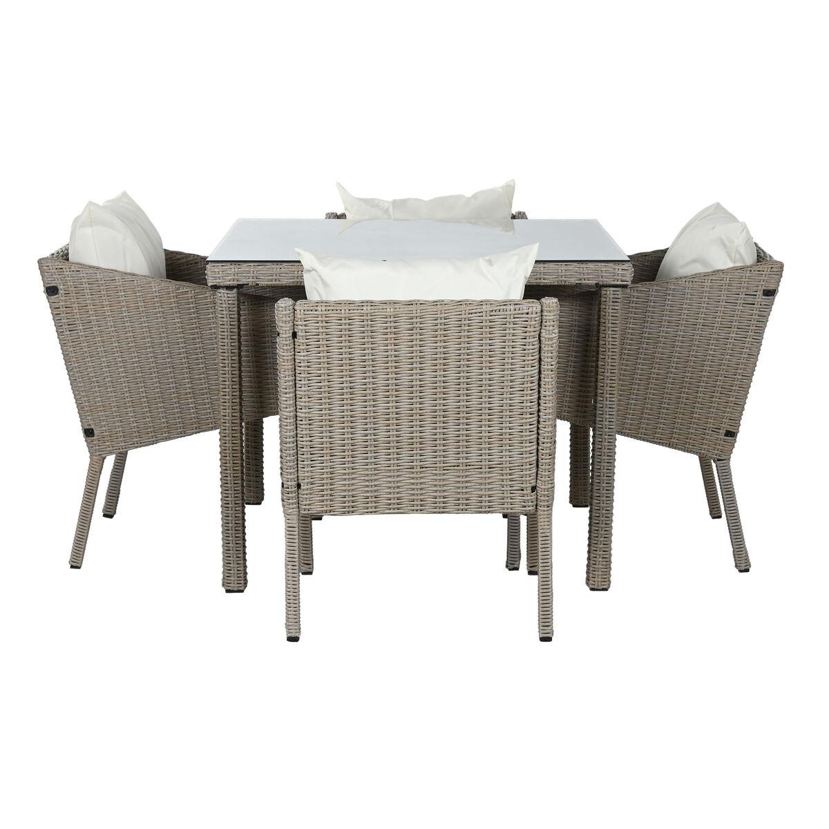 Conjunto de Mesa con 4 Sillas Home ESPRIT 90 x 90 x 72 cm
