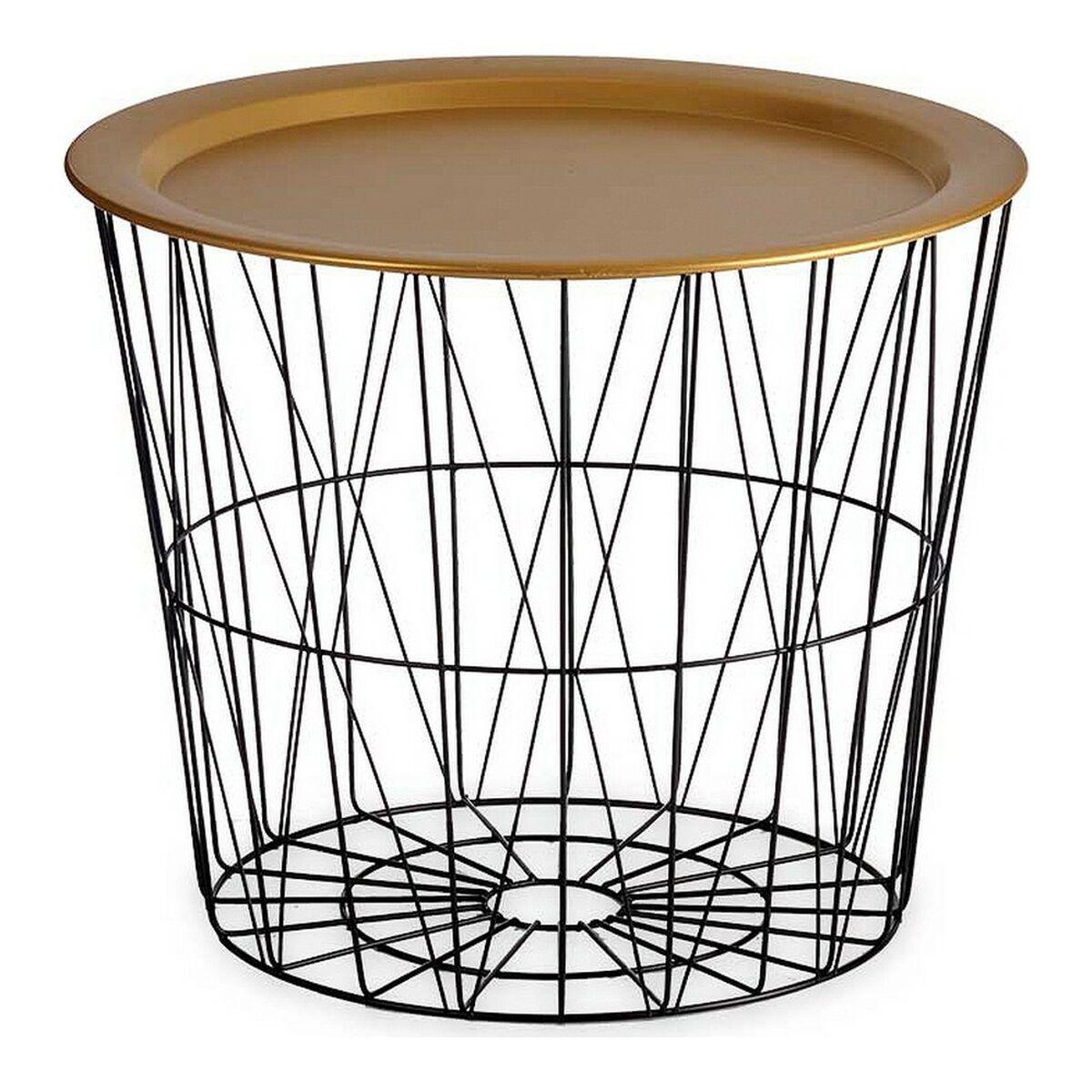Mesa auxiliar MEDIANA Negro Dorado Metal (Reacondicionado B)