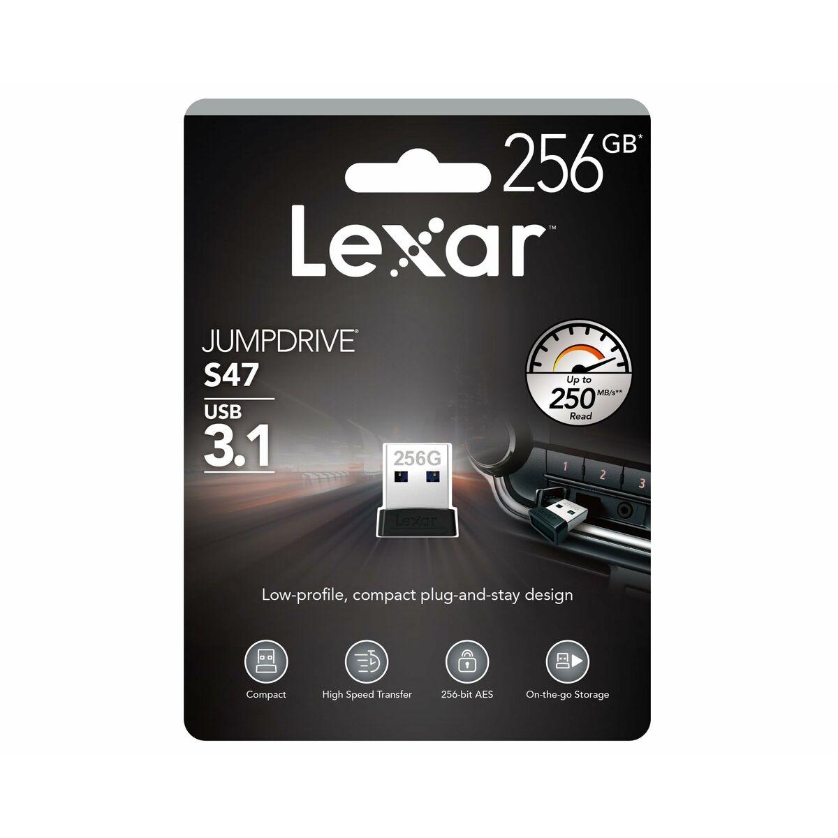 Memoria USB Lexar JumpDrive S47 Negro 256 GB