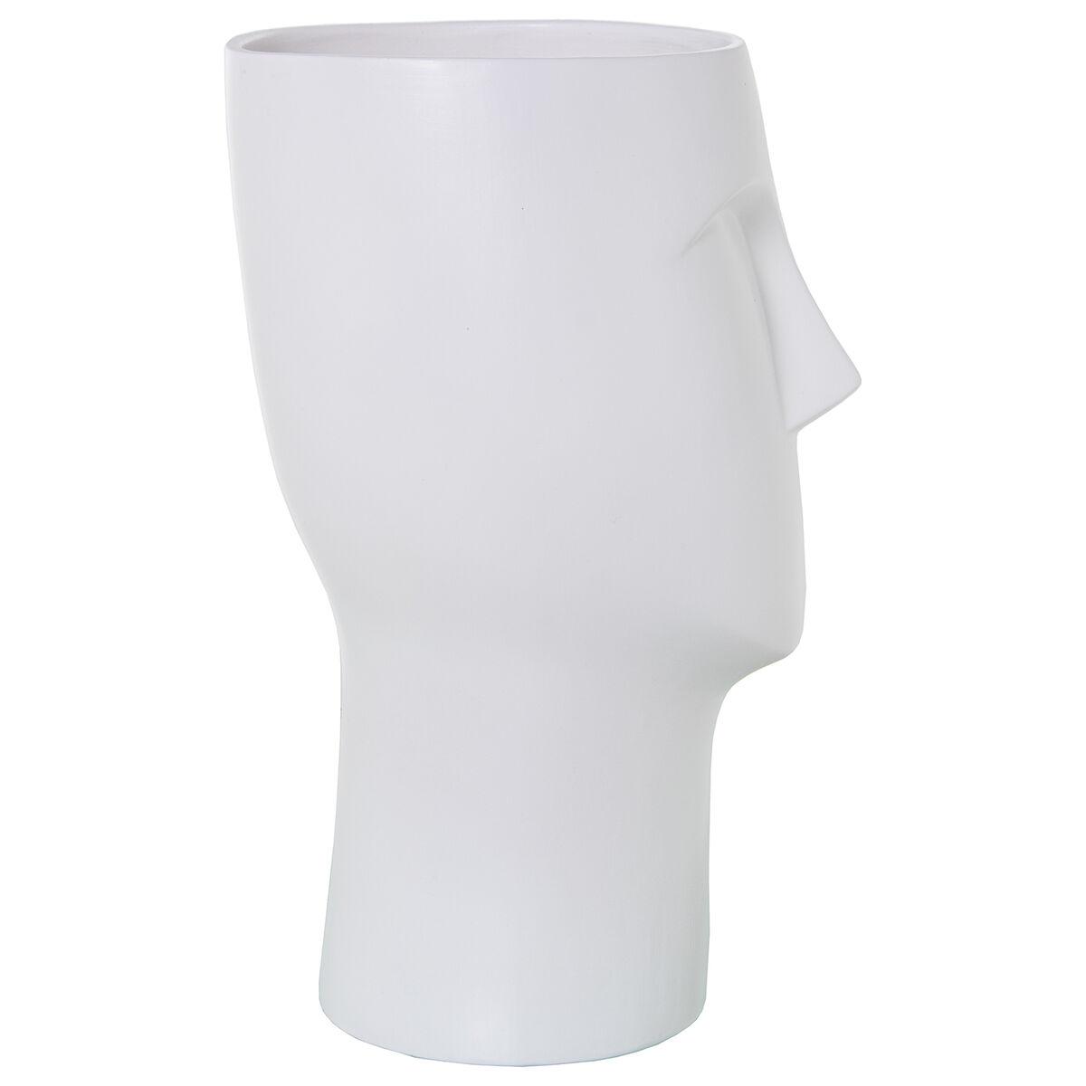 Jarrón Alexandra House Living Blanco Cerámica Rostro 17 x 18 x 38 cm