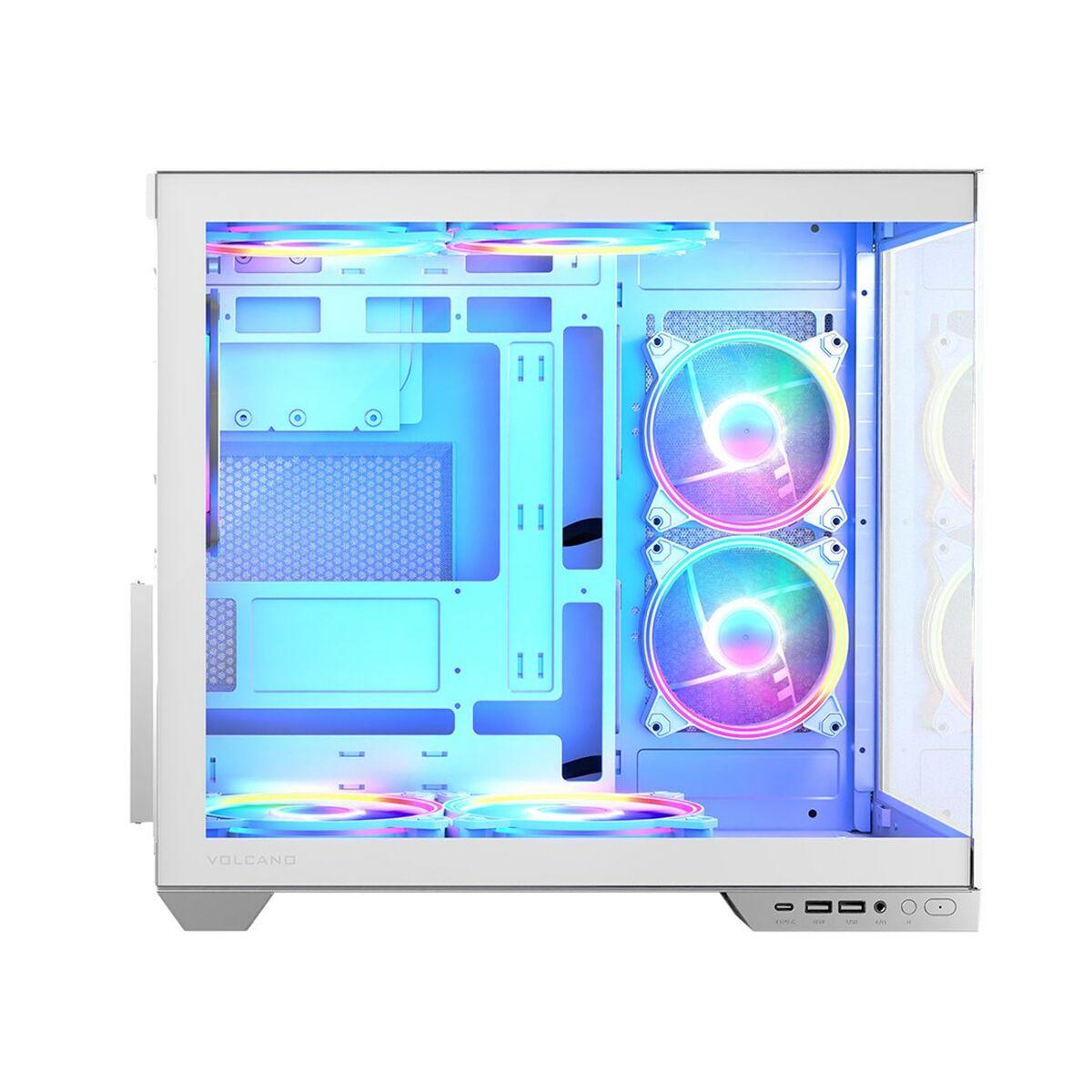 Caja Semitorre ATX Modecom Volcano Panorama APEX ARGB 7F MIDI Blanco