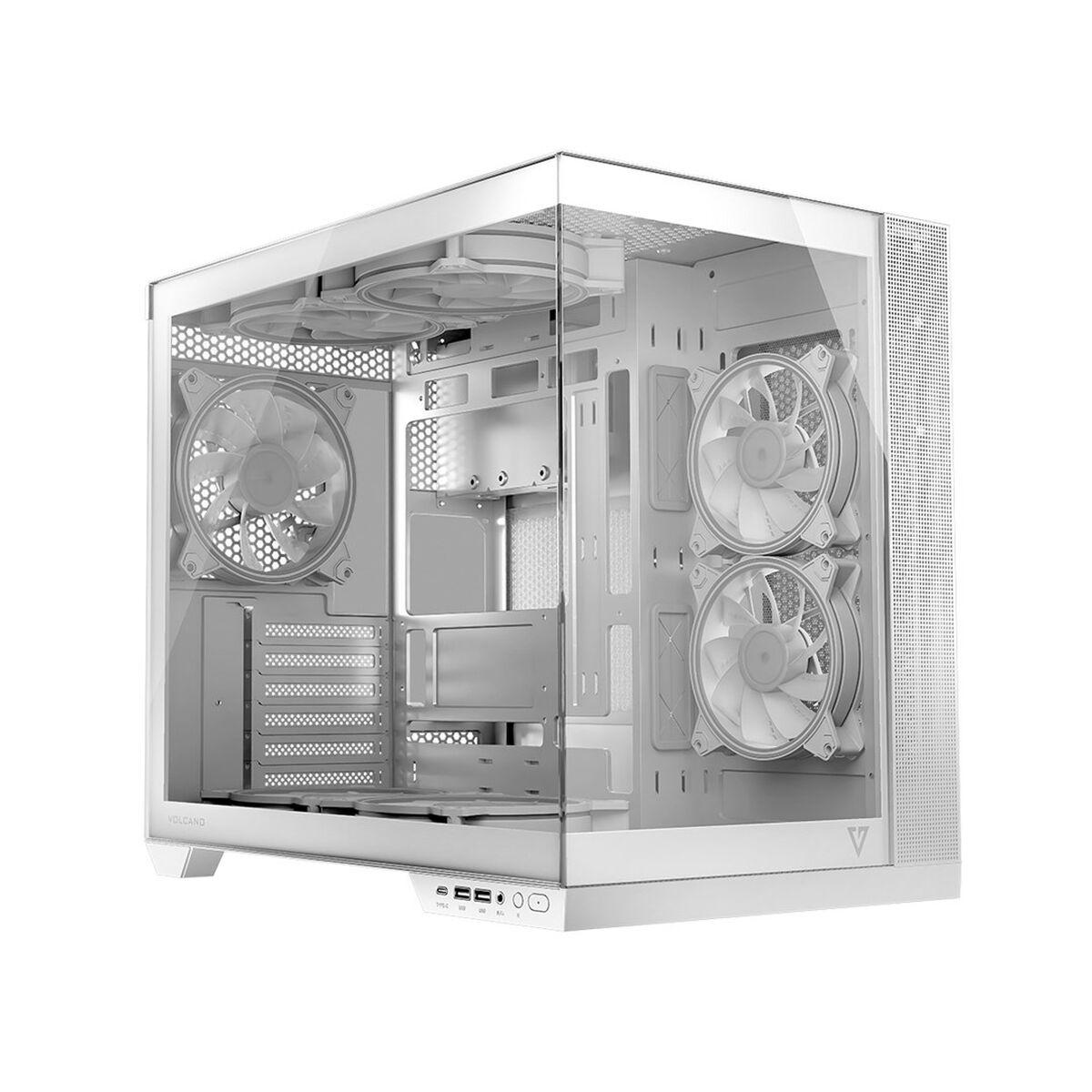 Caja Semitorre ATX Modecom Volcano Panorama Midi biała Blanco
