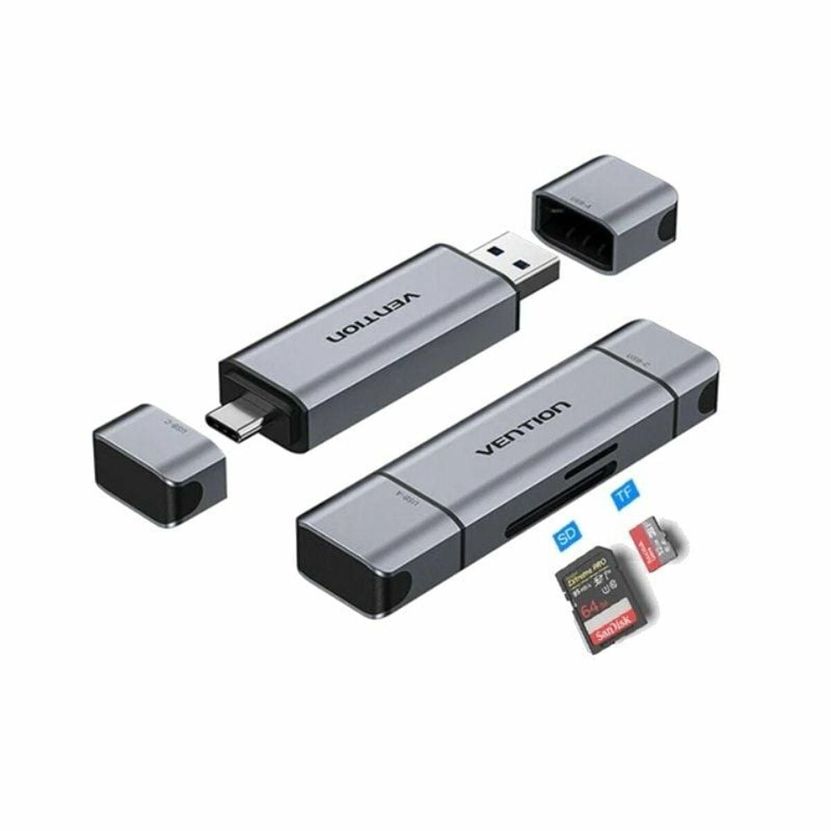 Lector de Tarjetas Externo Vention Negro