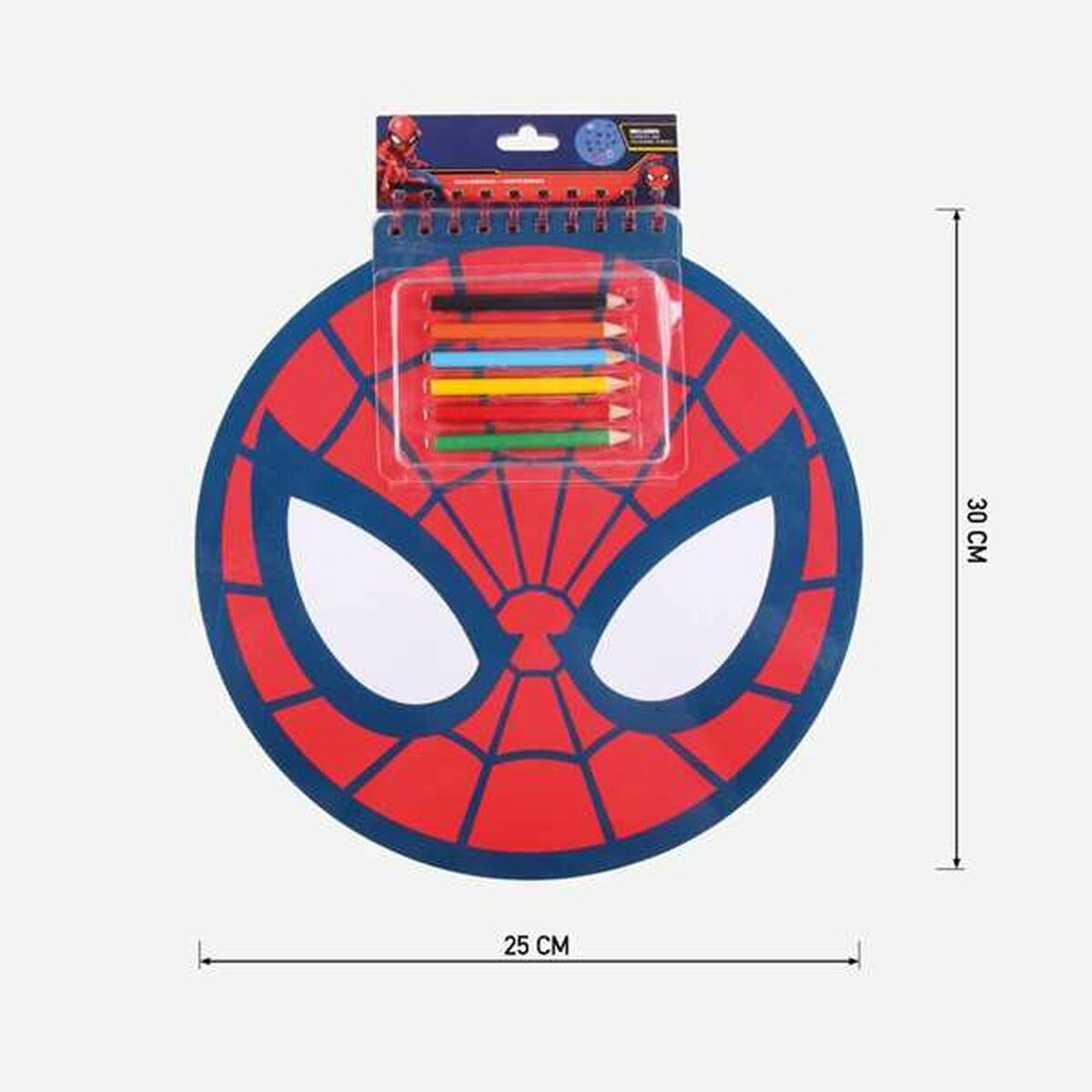Set de Papelería Spider-Man Rojo Cuaderno (30 x 30 x 1 cm)