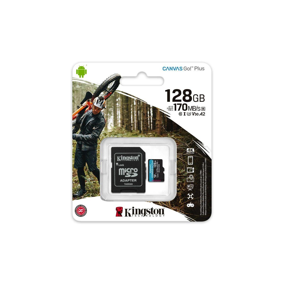 Tarjeta de Memoria Micro SD con Adaptador Kingston SDCG3/128GB 128 GB