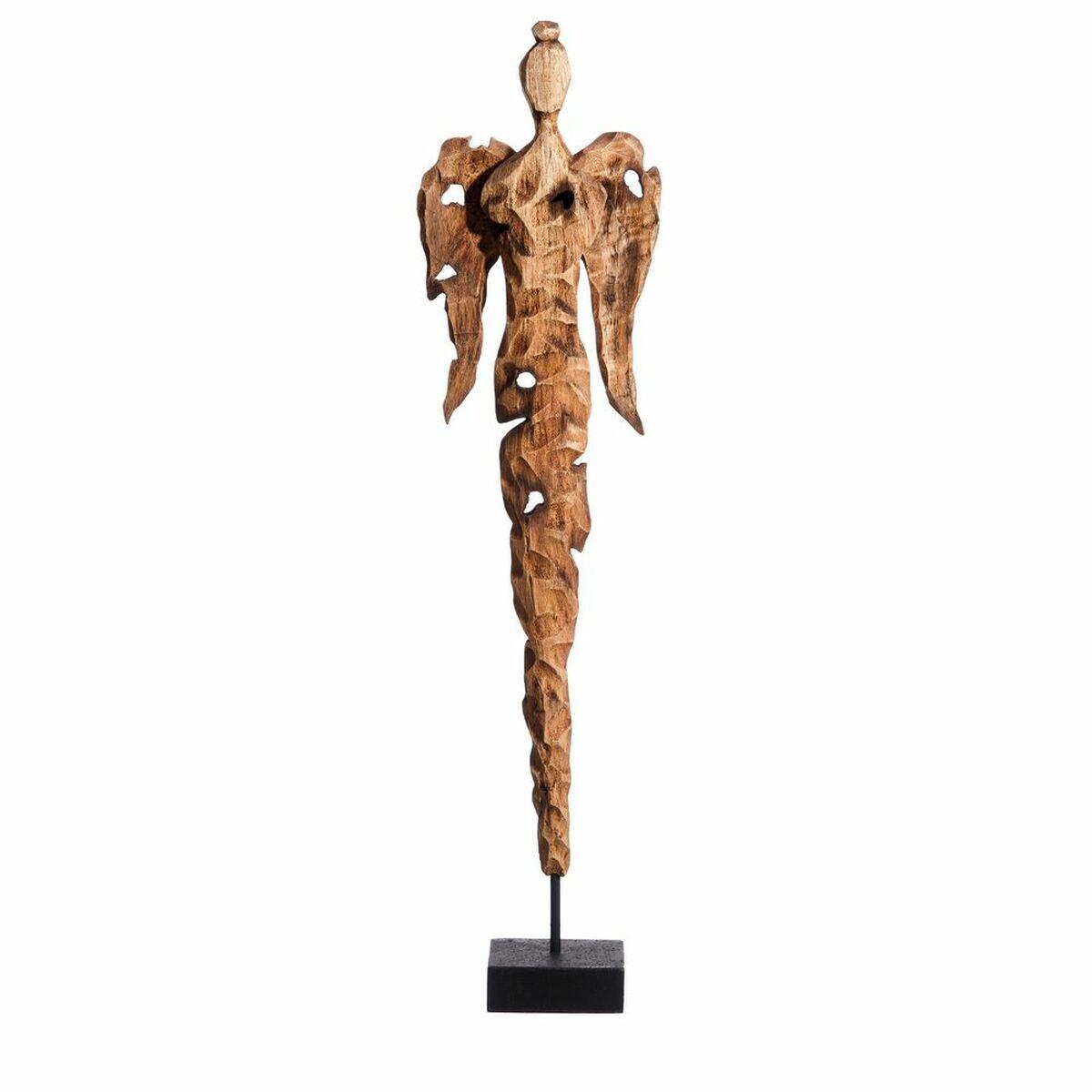 Figura Decorativa Negro Natural Ángel 19 x 10 x 75 cm